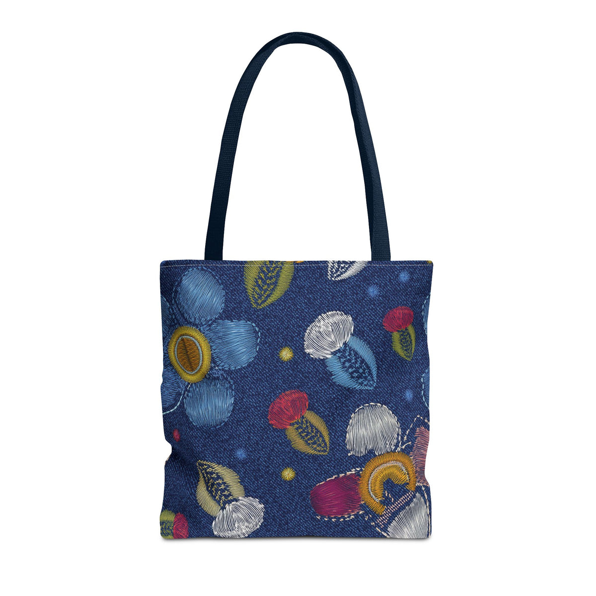 Denim Fabric Imitation Print Unisex Canvas Bag Poly Spun 3 Sizes Tote Bag 159-1