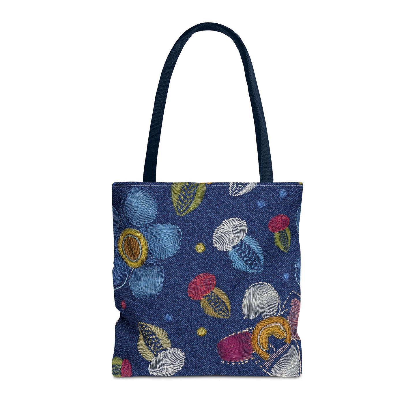 Denim Fabric Imitation Print Unisex Canvas Bag Poly Spun 3 Sizes Tote Bag 159