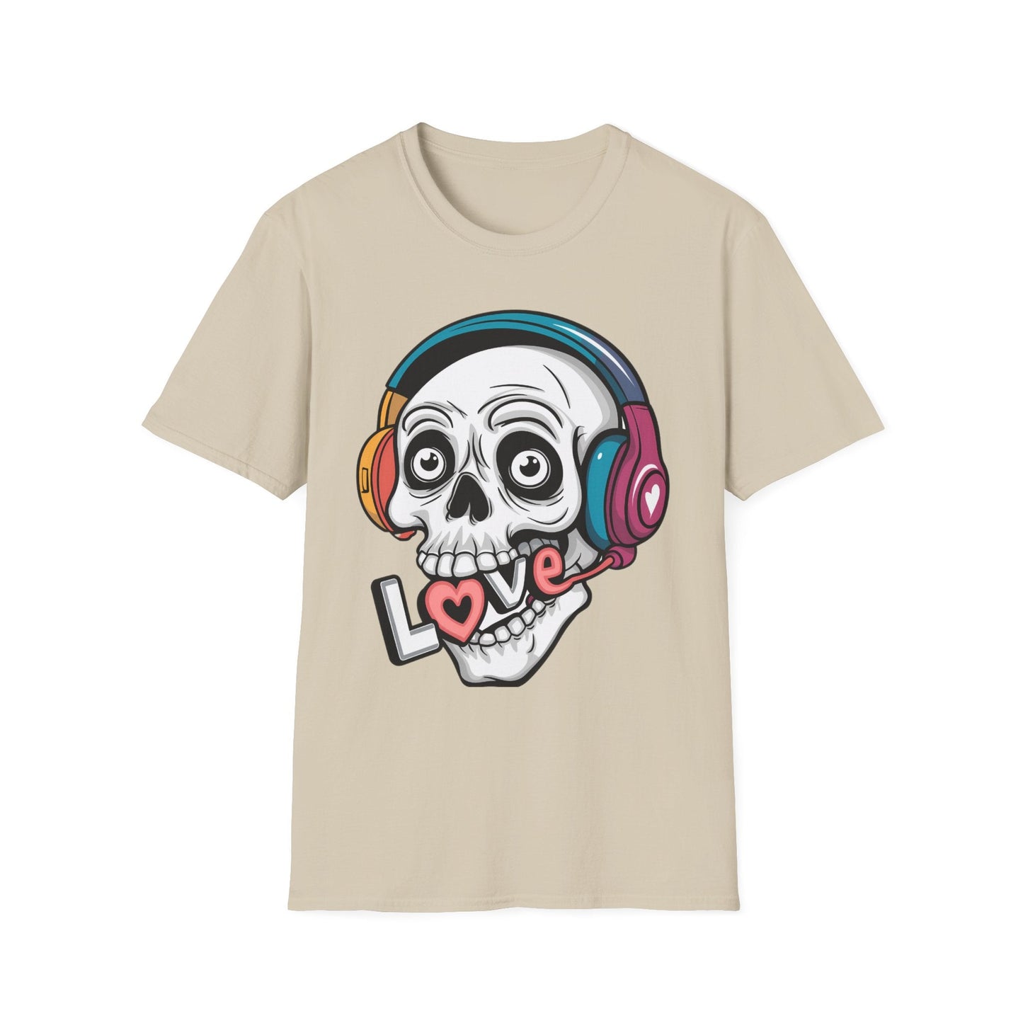Skull Tee Shirt Unisex Skeleton Shirt With Skull Artwork Gildan Softstyle Cotton Tee