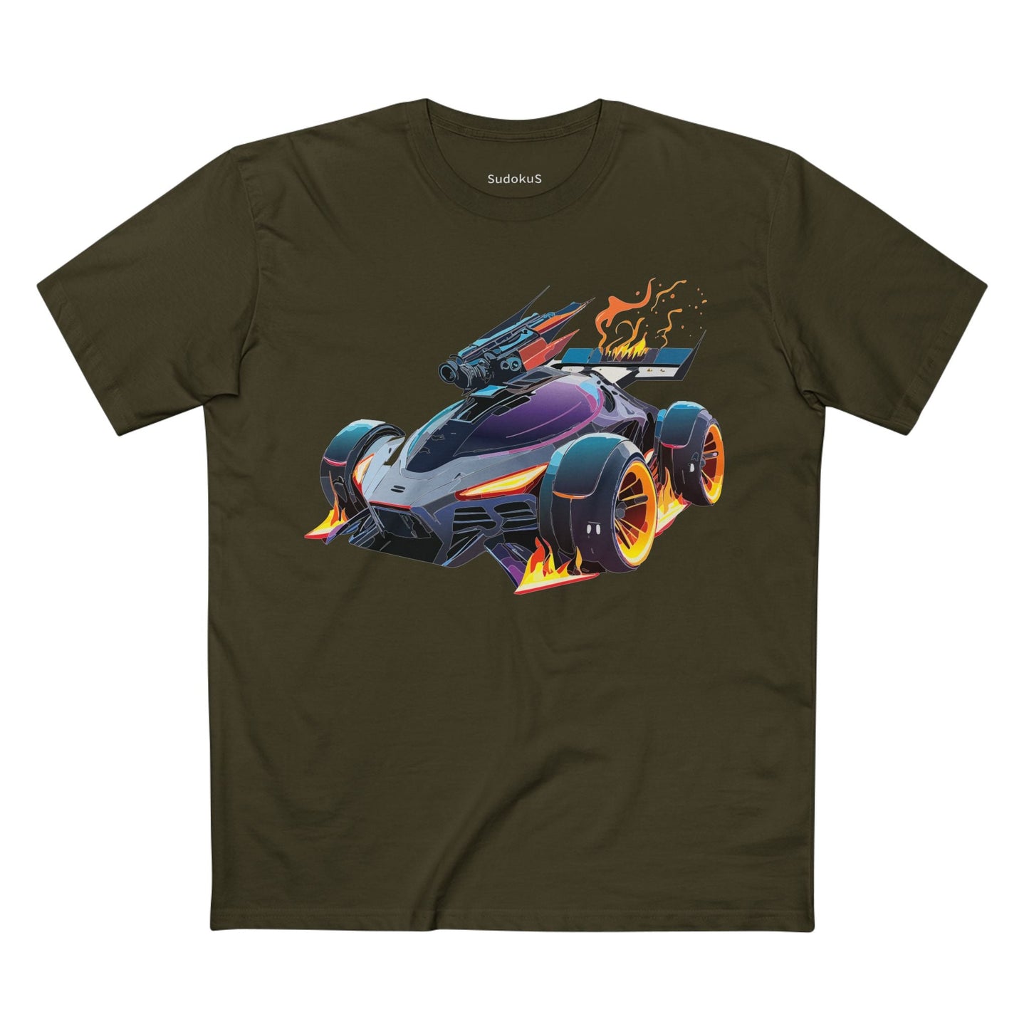 Car Graphic Unisex 100 Cotton Staple Tee 3