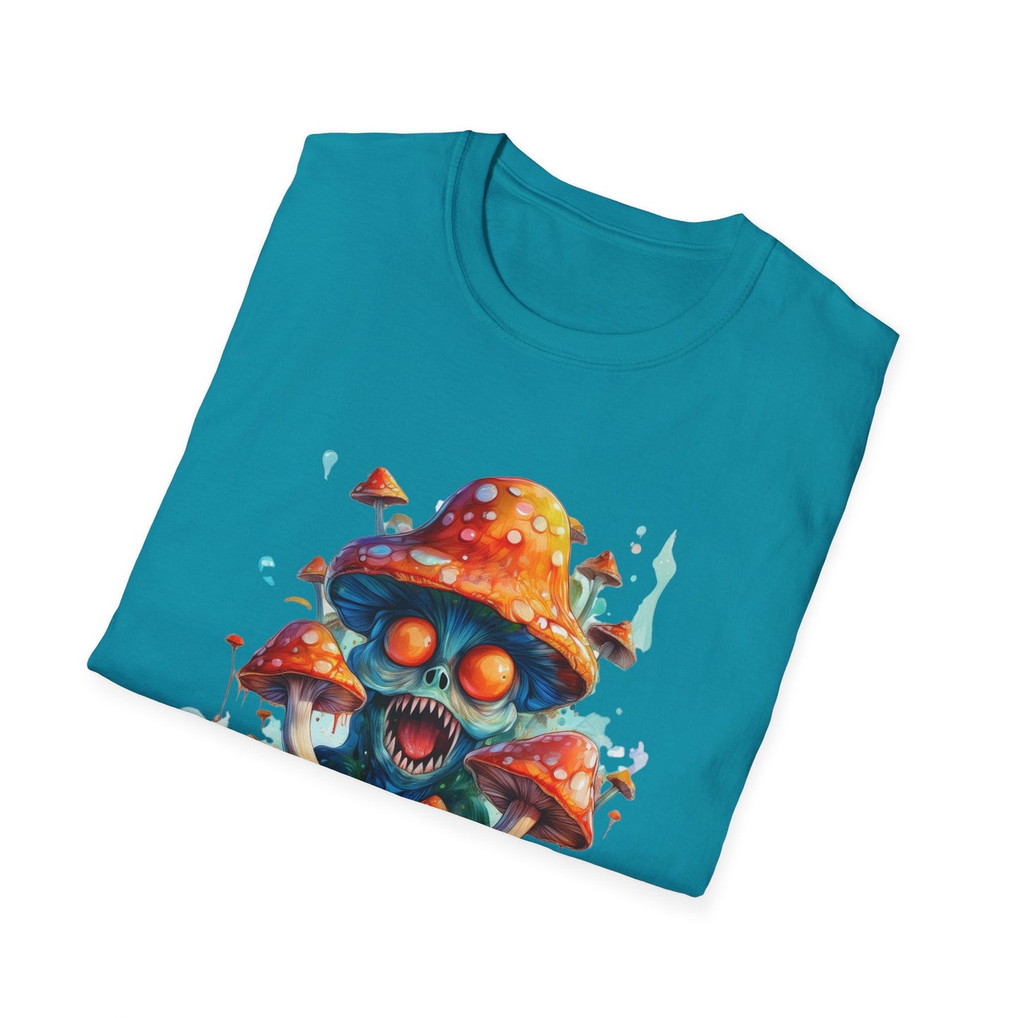 Funny Mashroom Graphic Unisex Softstyle Cotton With Cartoon Illustration Design 5