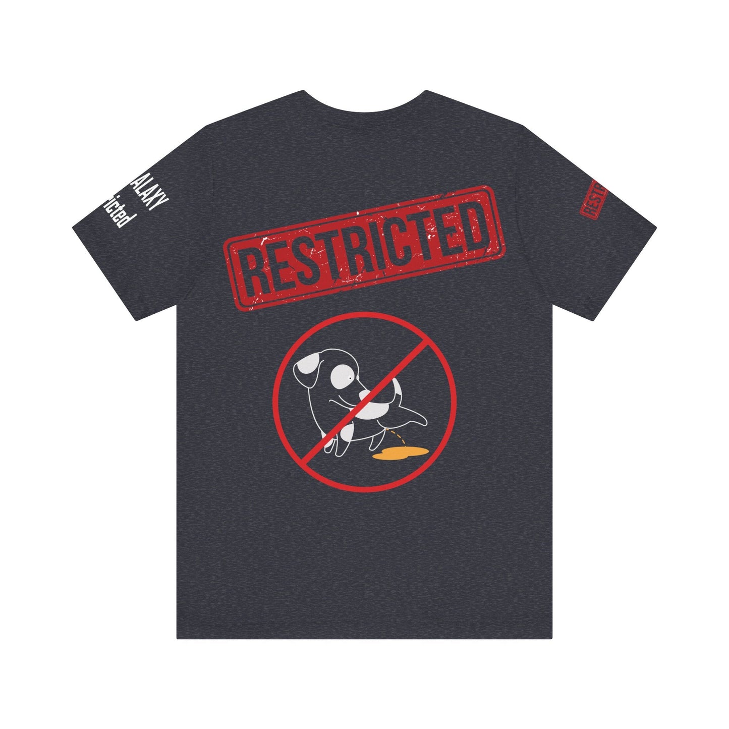 Bad Galaxy Tee Shirt With Red Stamp Made To Order 100 Percent Cotton Eco Friendly Inks USA