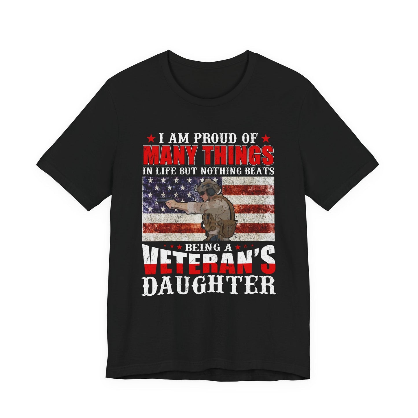 Army Veteran Patriotic Graphic Design Unisex Cotton T-Shirt v28