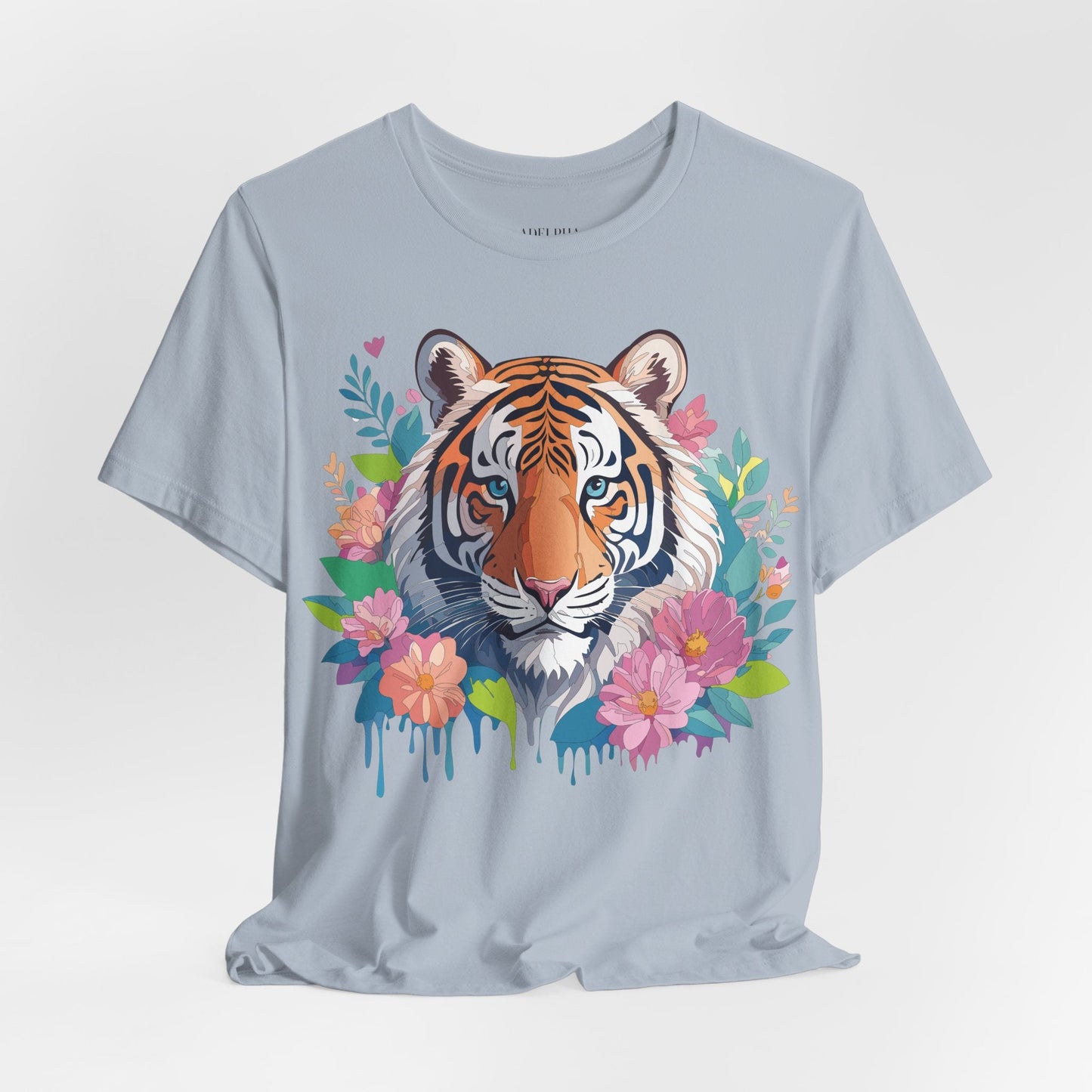 Tiger Graphic Unisex 100 Cotton Vintage Art with Animal Tee 2
