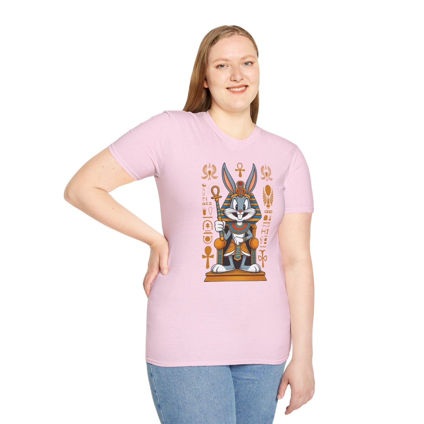 Bugs Bunny T Shirt Unisex Softstyle 64000 Cartoon Animation Tee Ring Spun Cotton