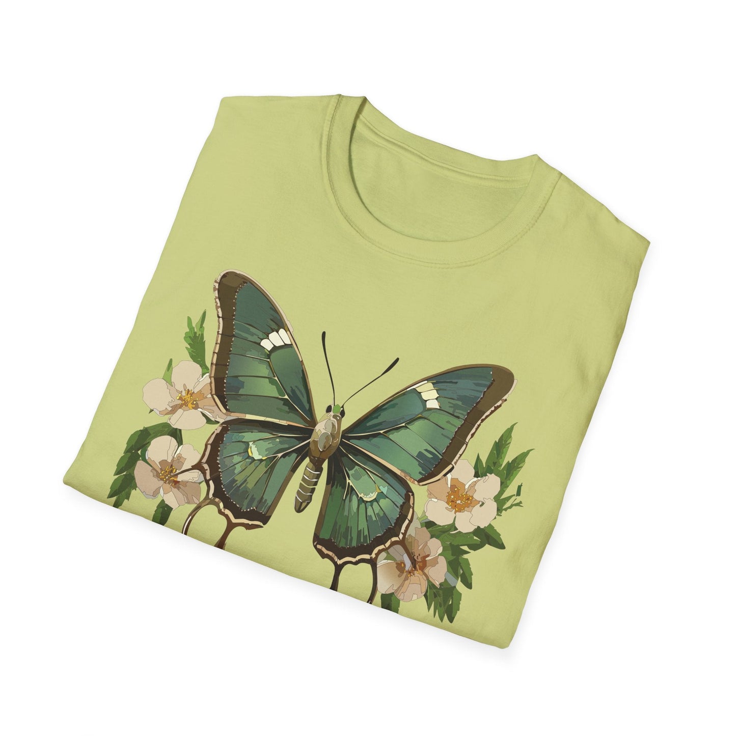 Butterfly Shirt Monarch Style Unisex T Shirt Gildan Softstyle 64000 100 Percent Ring Spun Cotton