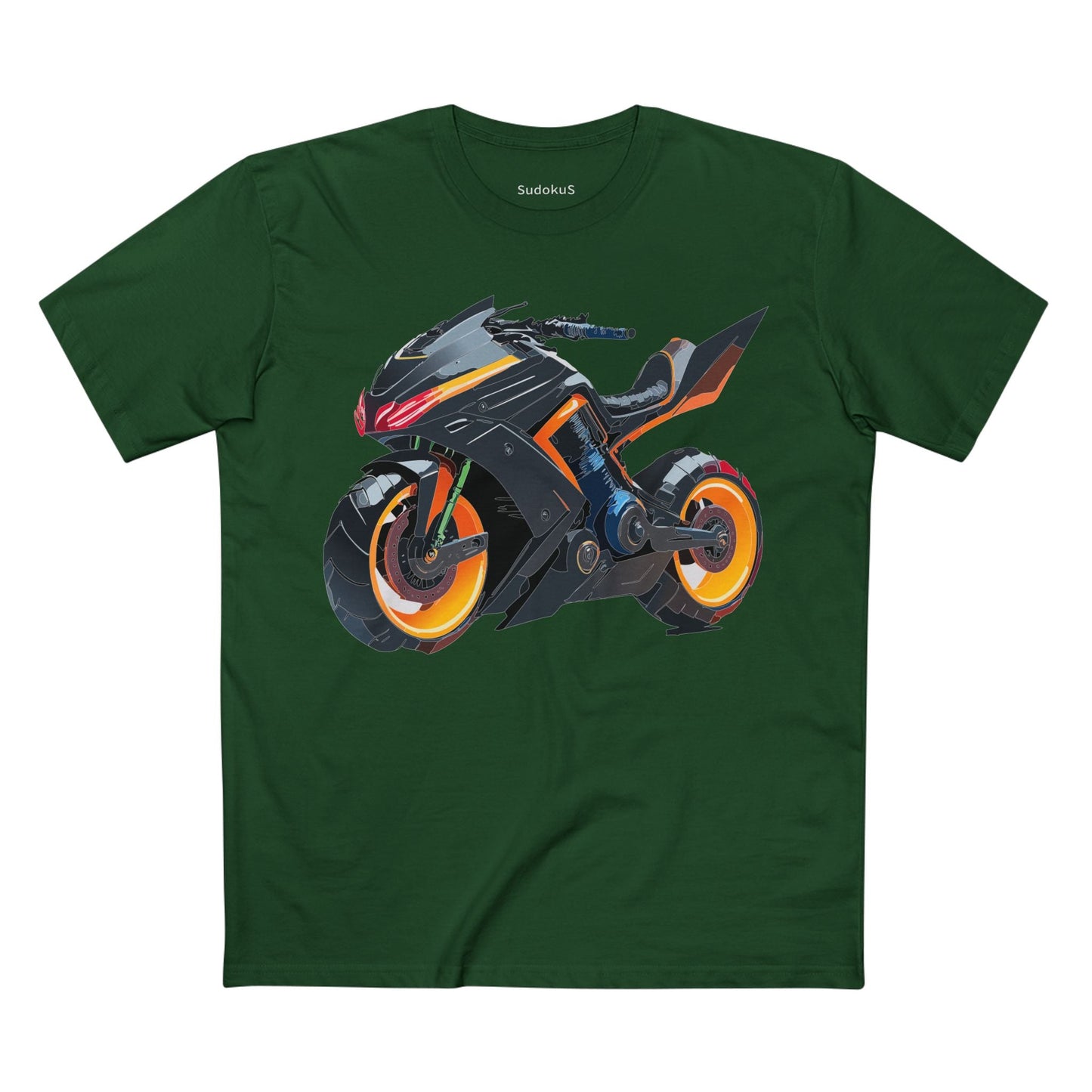 Moto Bike Graphic Unisex 100 Cotton Staple Tee 10