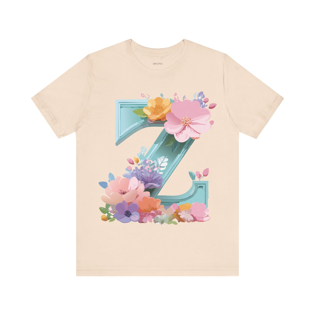 Letter Z Graphic Unisex Cotton Bella+Canvas Tee with Art Letter Design
