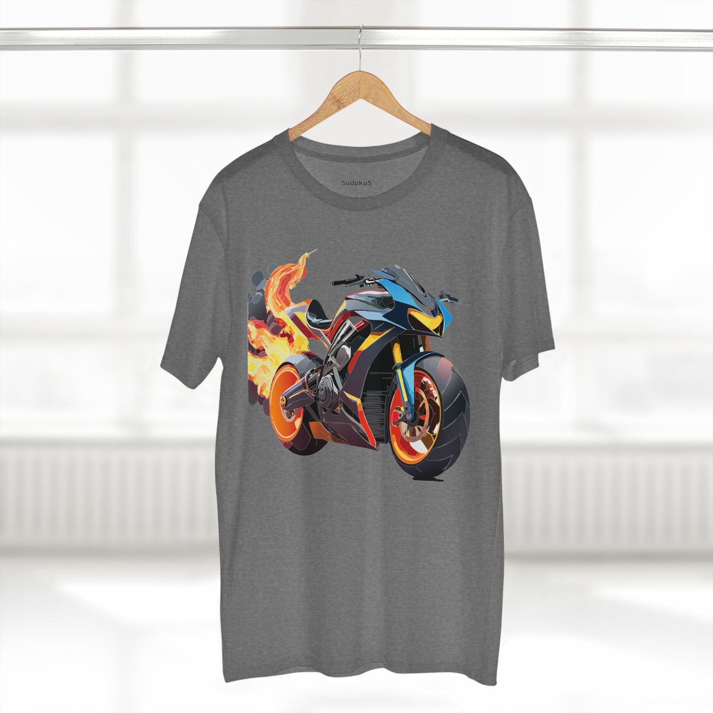 Moto Bike Graphic Unisex 100 Cotton Staple Tee 20