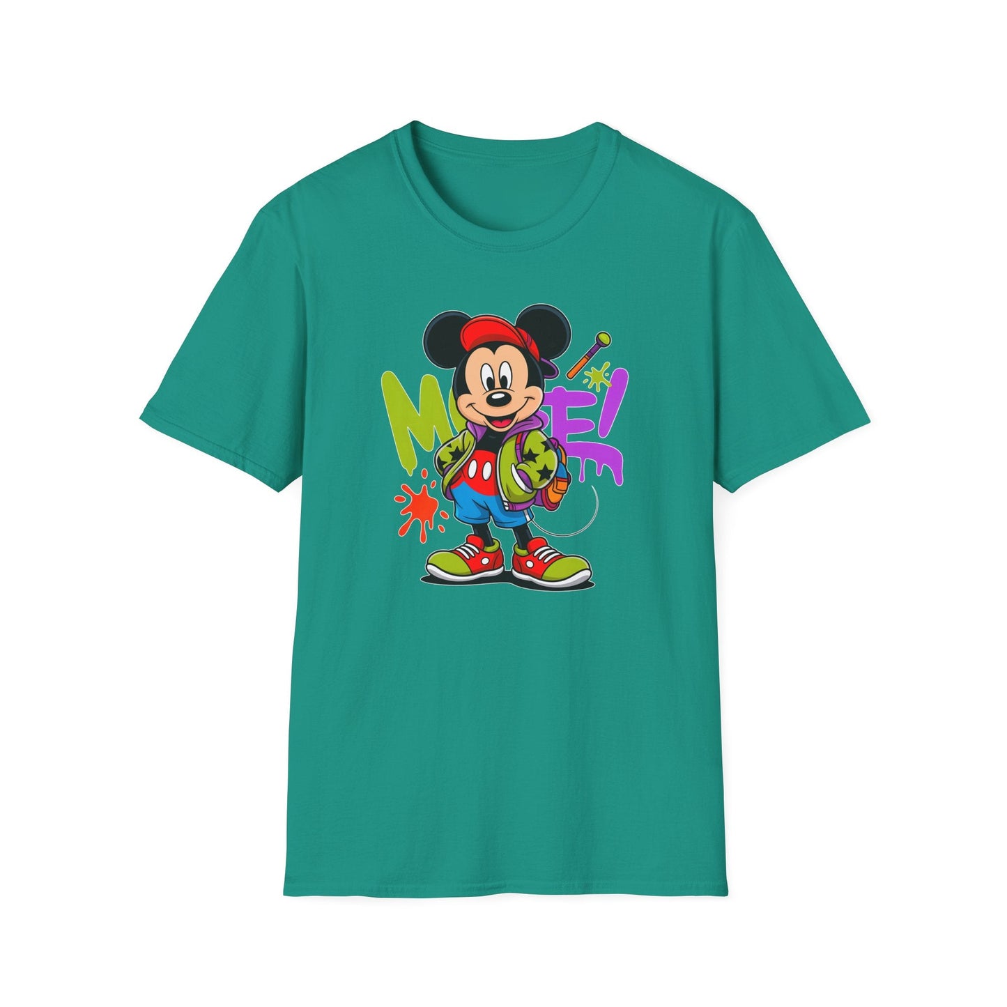 Unisex Cartoon T Shirt with Animation Design Funny Animals Tee Gildan Softstyle 64000