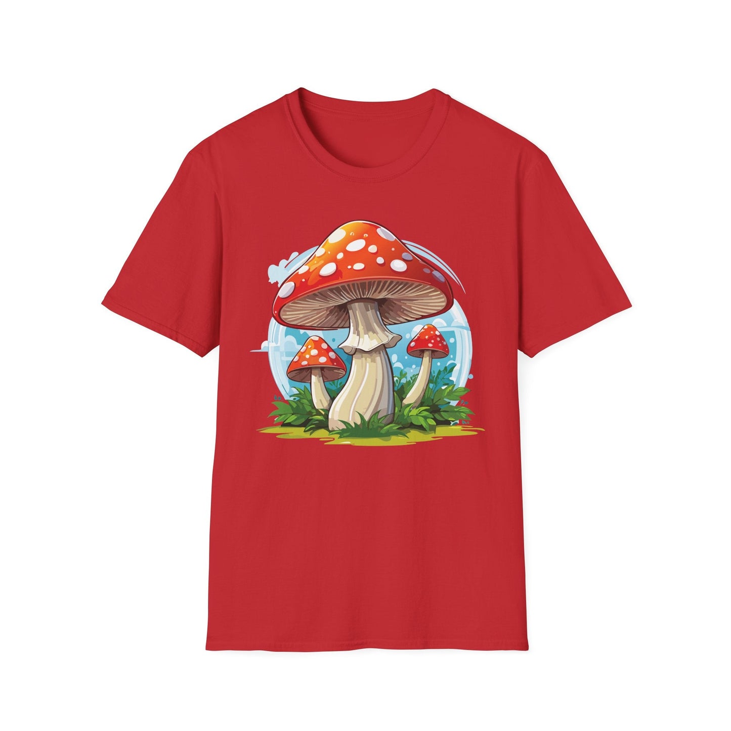 Mashroom Tee Shirt Unisex Funny Mashroom Design 100 Percent Cotton Softstyle Tee