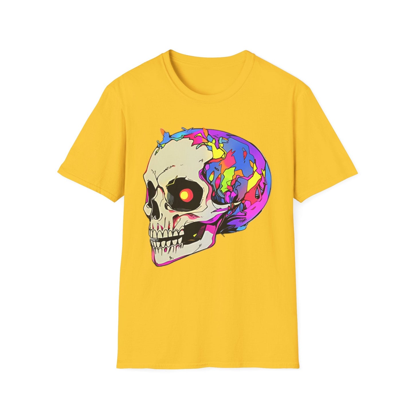 Skull Tee Shirt Unisex Skeleton Shirt Gildan Softstyle 64000 Short Sleeve Graphic Design