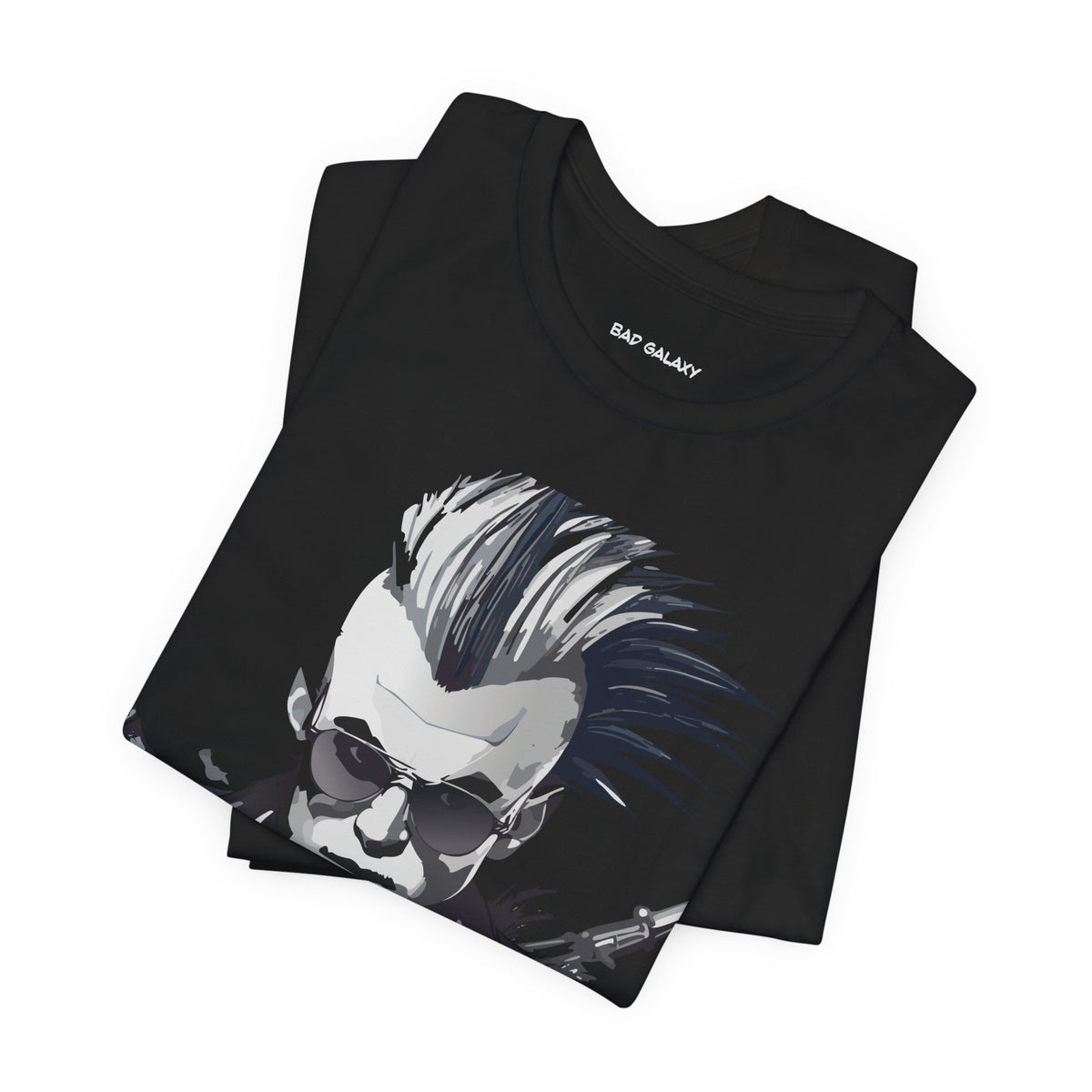Punk Rock Graphic Unisex Cotton Bella+Canvas Tee with Art Design b28