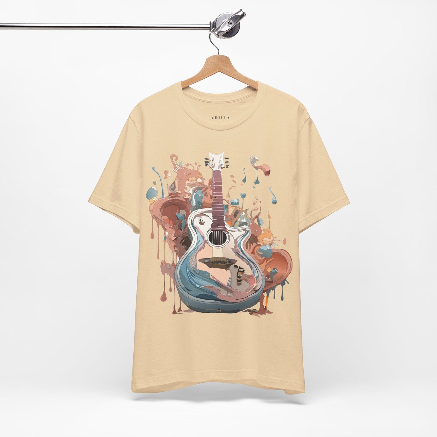Music Graphic Unisex 100 Cotton Vintage Art with Musical Elements Tee 56