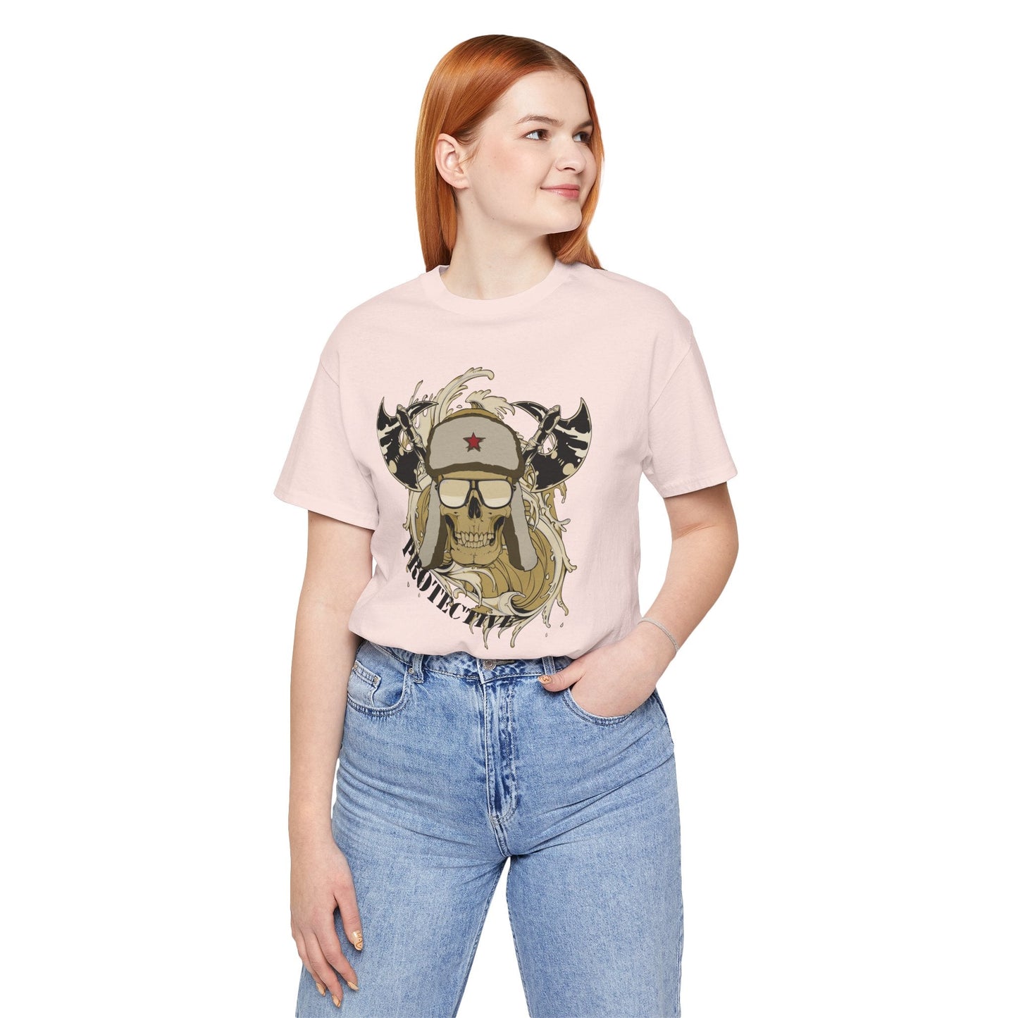 Viking Skull Graphic with Horned Helmet T-Shirt Captain Design Tee Art-41