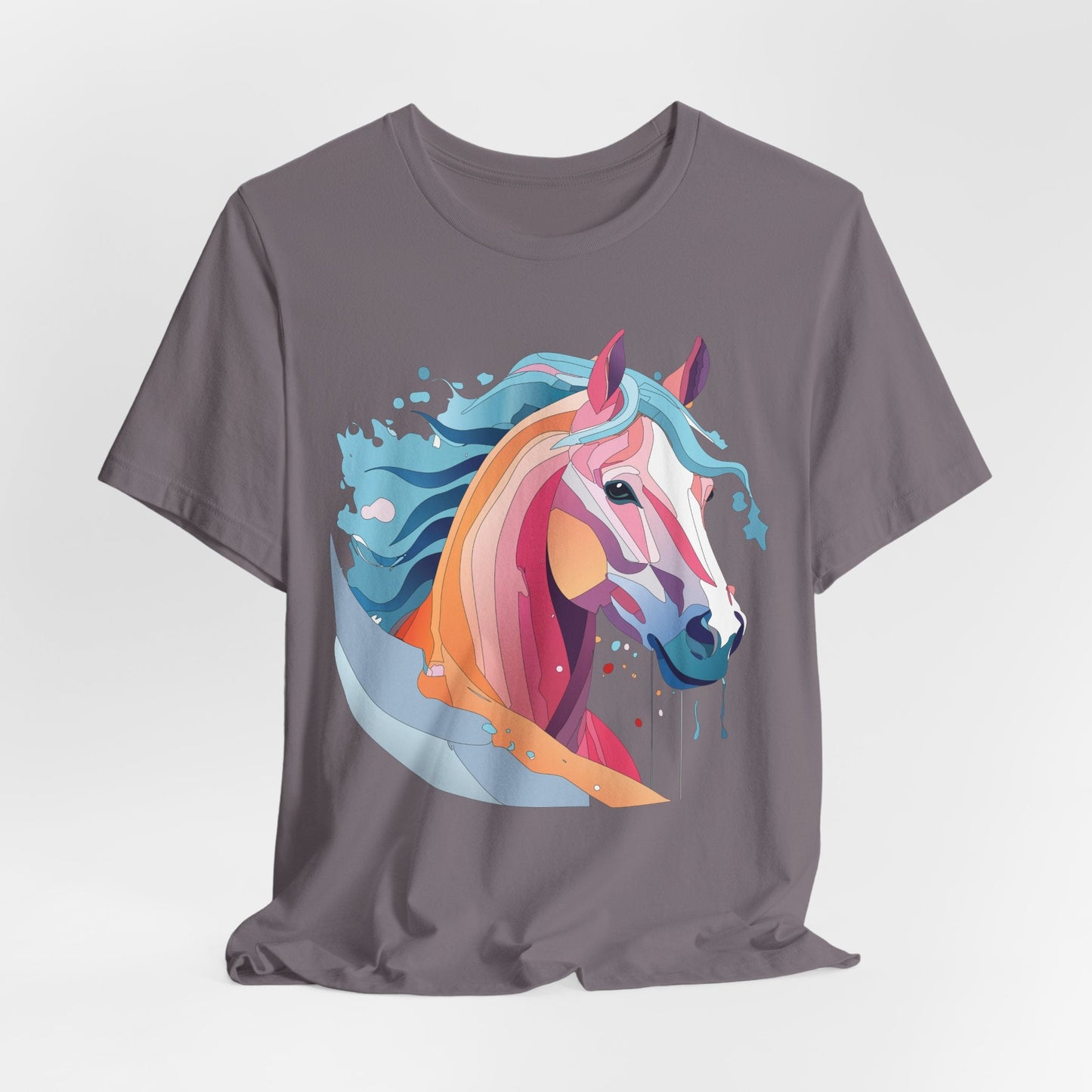 Unisex Animal Tee Shirt With Art Design Wild Animals Short Sleeve Premium Comfort Fit