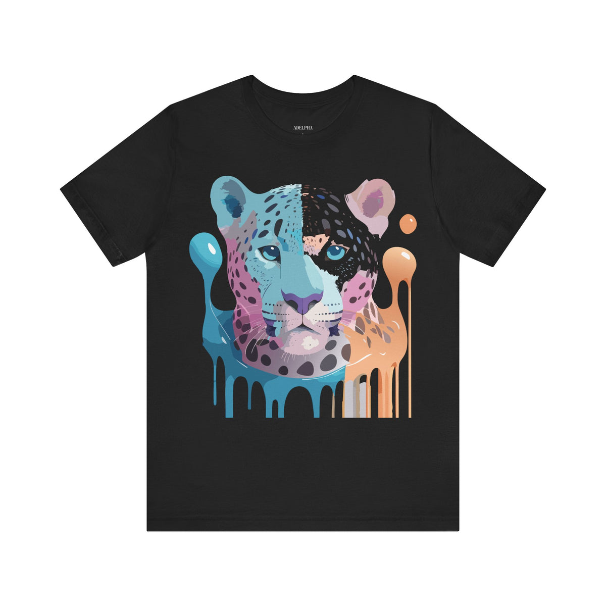 Cheetah Graphic Unisex Cotton Bella+Canvas Tee with Art Animal Design e6