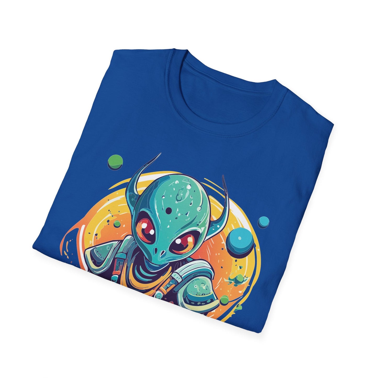 Alien Graphic Unisex Cotton Softstyle UFO Artwork Tee 13