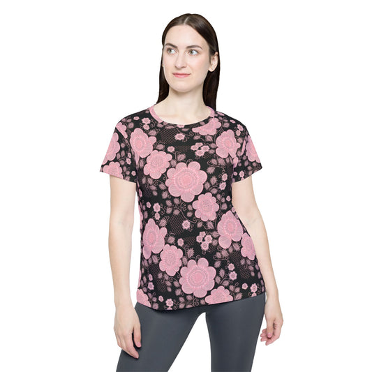 Lace Print Poly Shirt, Poly Shirt with Lace Print, Lace Shirt 64