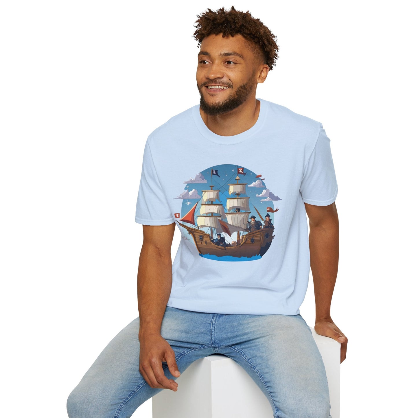 Ship T Shirts Frigate Vessel Tee Unisex Gildan Softstyle 64000 100 Percent Cotton