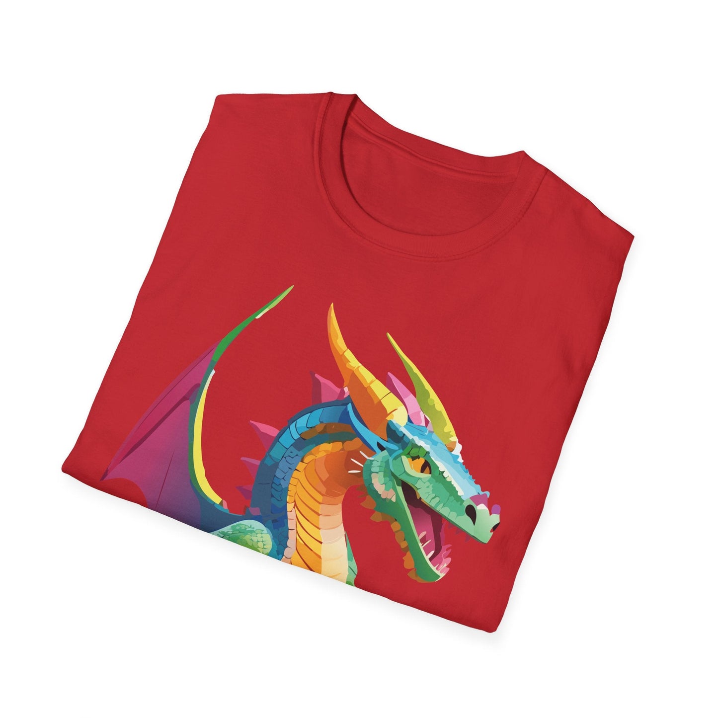 Dragon Graphic Unisex Cotton Softstyle Art Design Tee With Animals 15