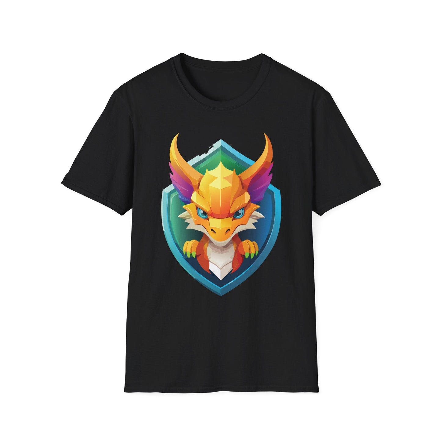 Dragon Graphic Unisex Cotton Softstyle Art Design Tee With Animals 11