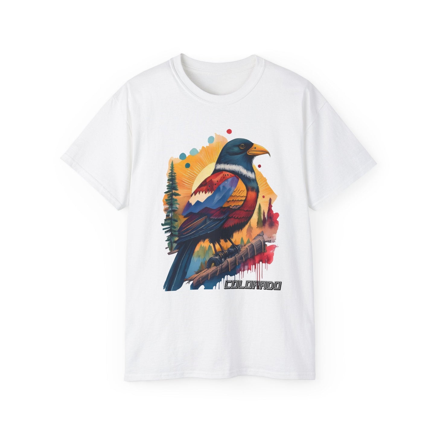 Colorado Bird Graphic Unisex Cotton T‑Shirt 3