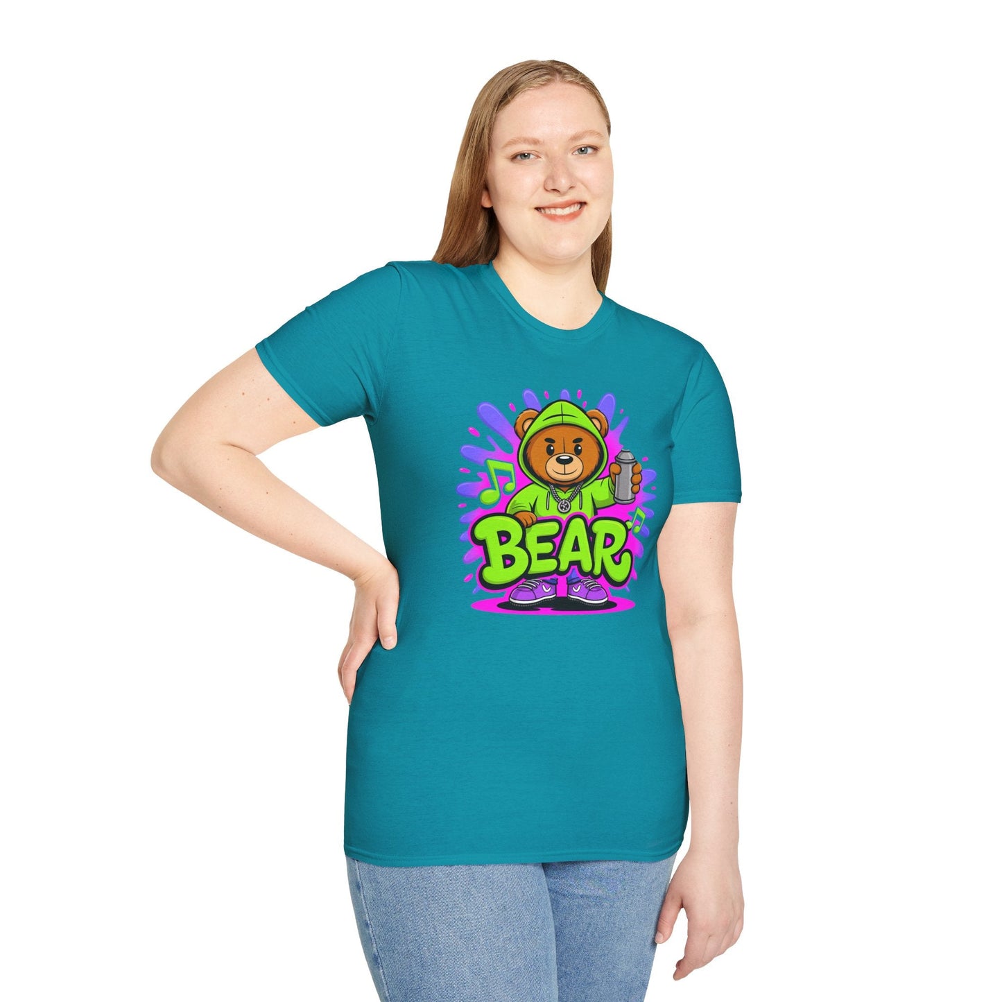 Cartoon Animation Shirt For Unisex Cotton Gildan Softstyle Tee With Funny Animals