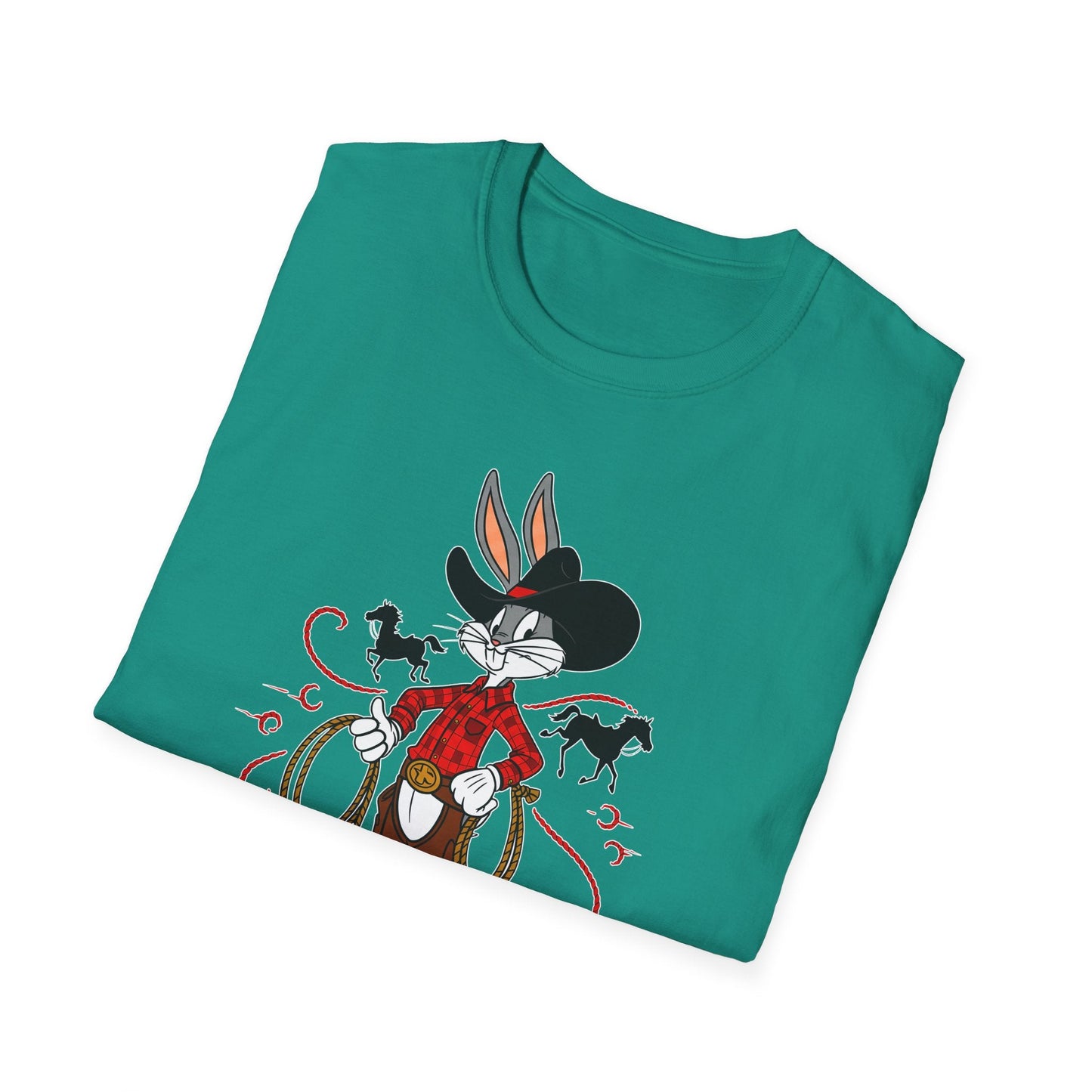 Cartoon Bunny Graphic Unisex Cotton Animal Animation Artwork Design Tee 4