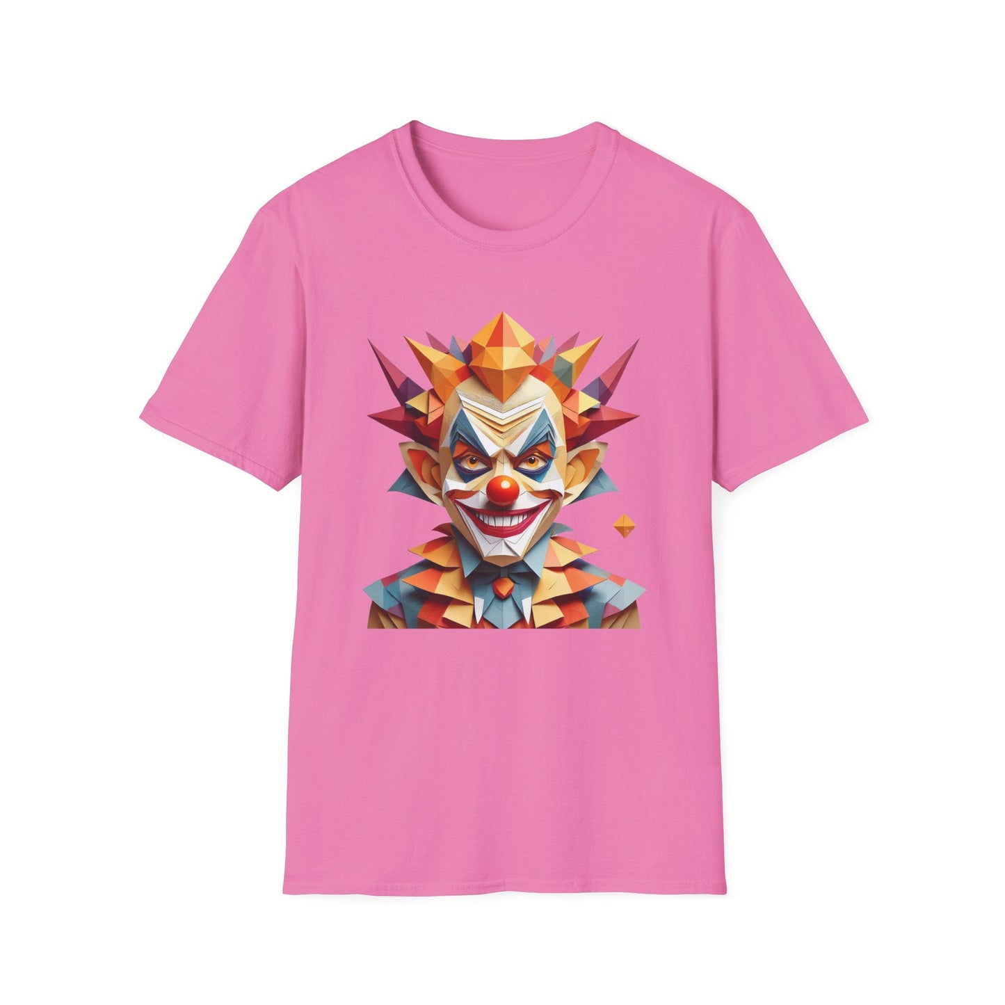 Unisex Clown Shirt With Funny Man Scary Man Circus Theme Tee Gildan Softstyle 64000