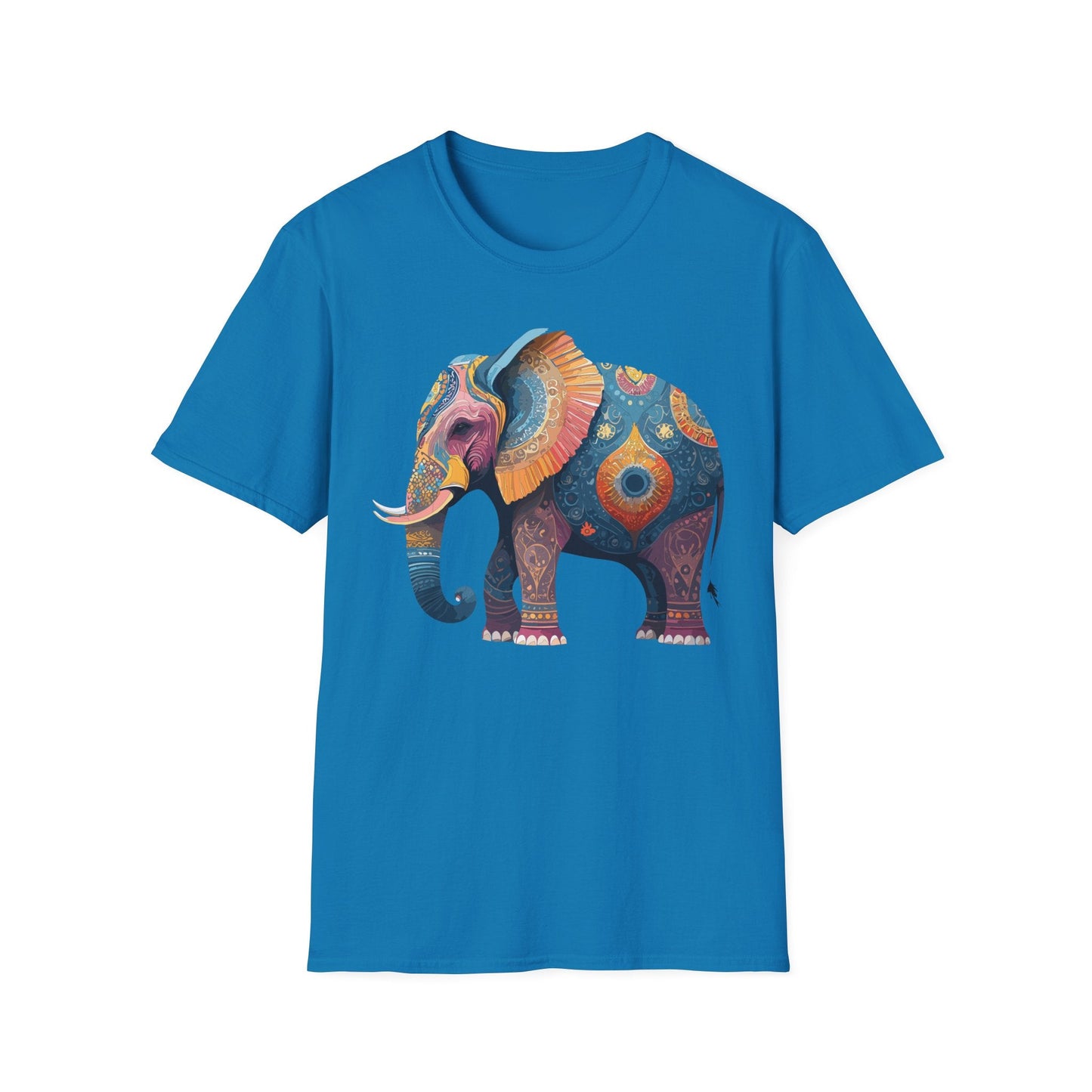 Elephant T Shirt Unisex Gildan Softstyle 64000 Tee With Animal Elephant Graphic Artwork