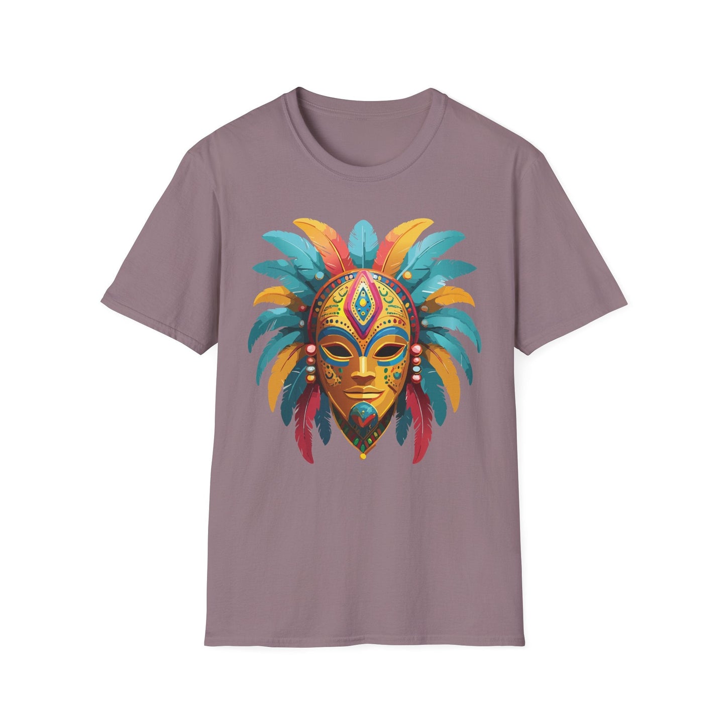 Unisex Mask Tee Shirt Masquerade Design Softstyle Gildan 64000 Comfortable Cotton Tee