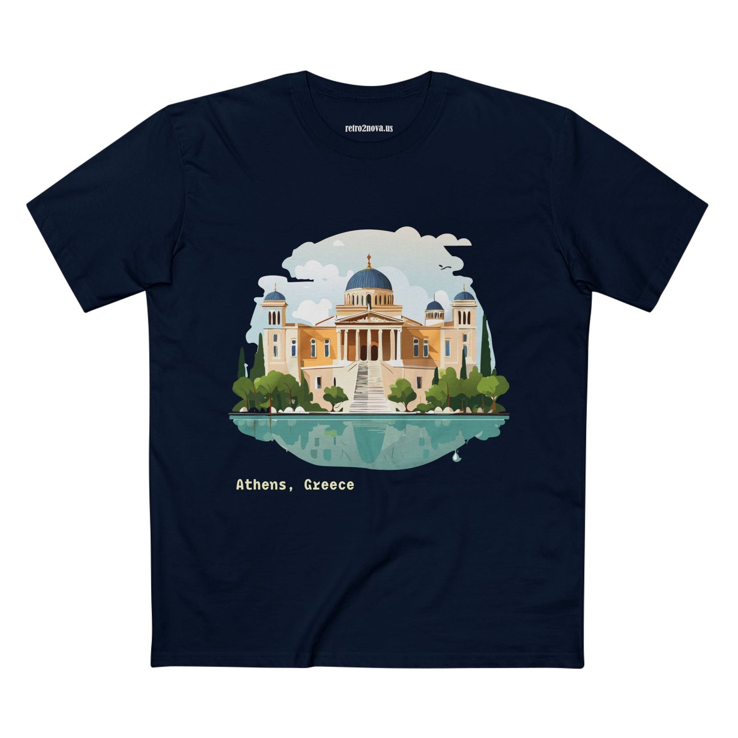 Greece Travel Shirt Unisex Tourist Tee Premium Cotton With Original Art Design Retro2Nova