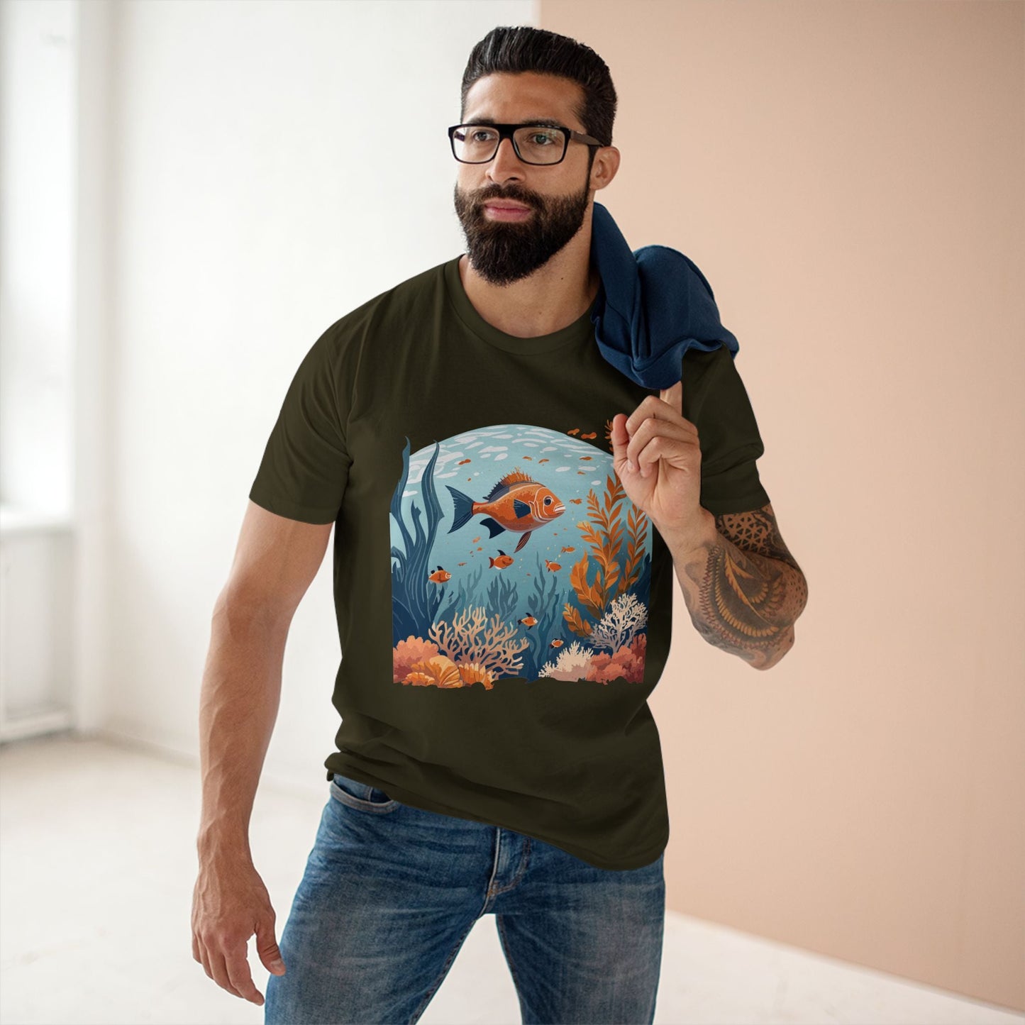 Ocean Shirt Ocean Pacific Premium Cotton Tee With Original Art Design From Retro2Nova Art Collection