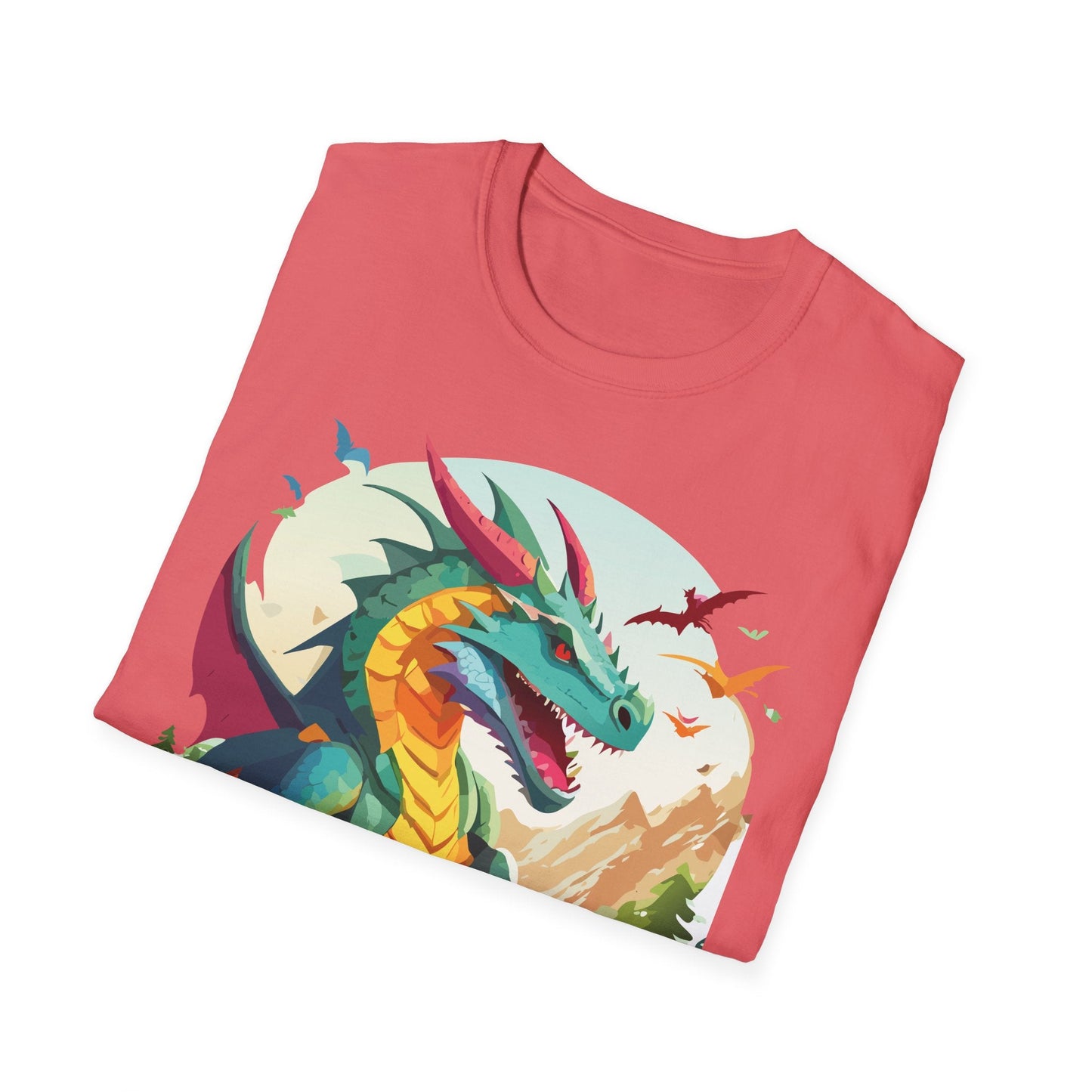 Dragon T Shirt Unisex Animal Tee Softstyle 64000 Premium 100 Percent Ring Spun Cotton