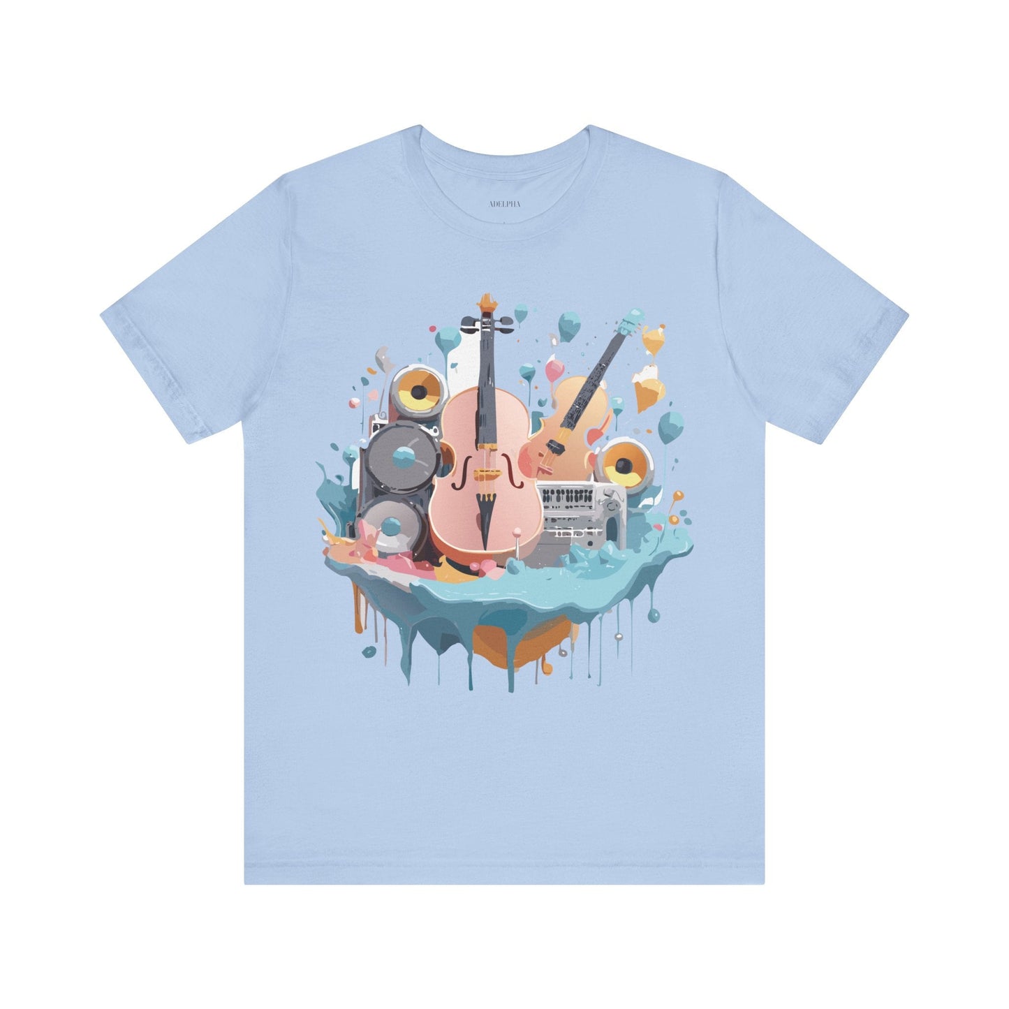 Adelpha Vintage Inspired Music Graphic T Shirt Unisex Jersey Short Sleeve Tee Artwork