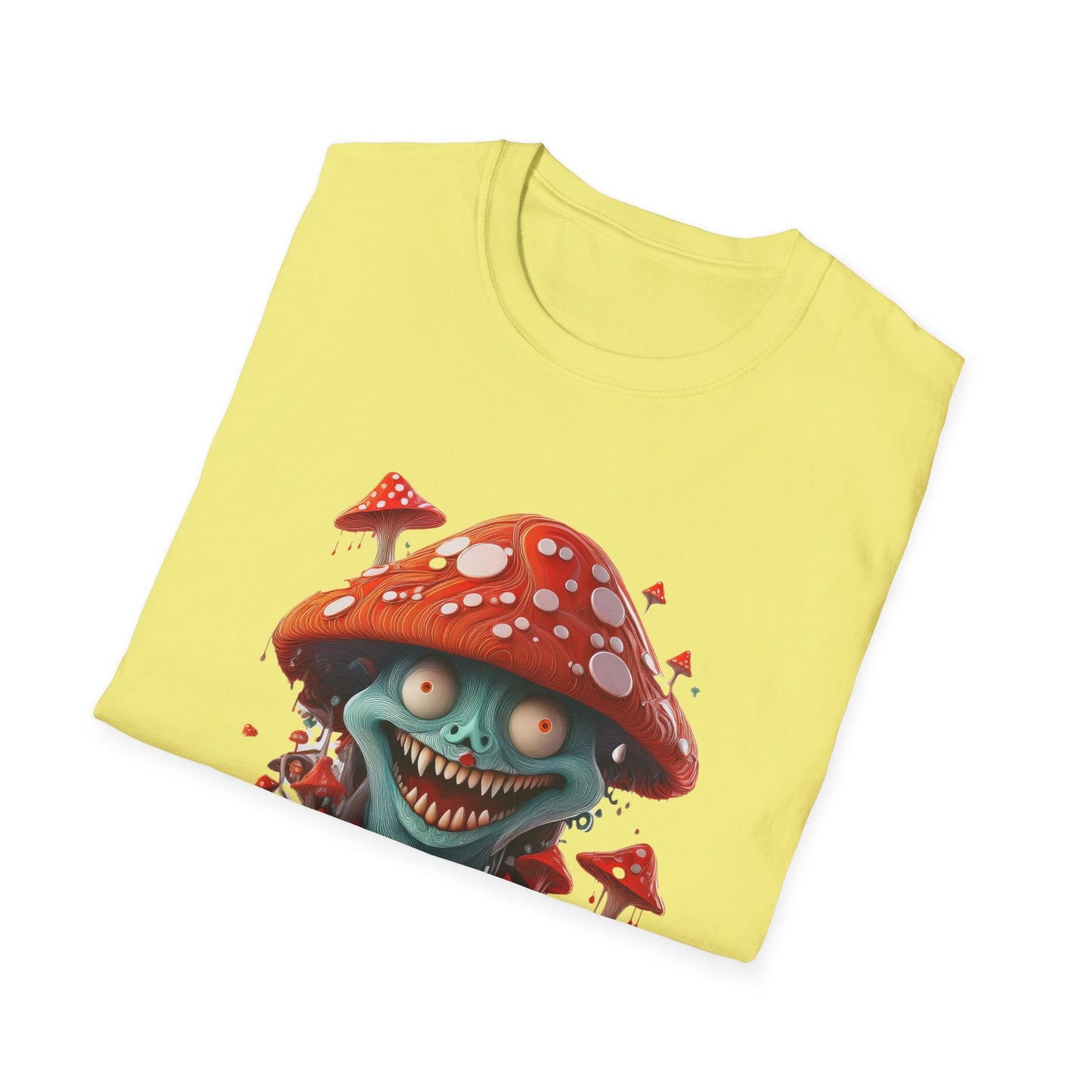 Mashroom Tee Shirt Unisex Softstyle Short Sleeve Tee With Funny Mashroom Artwork