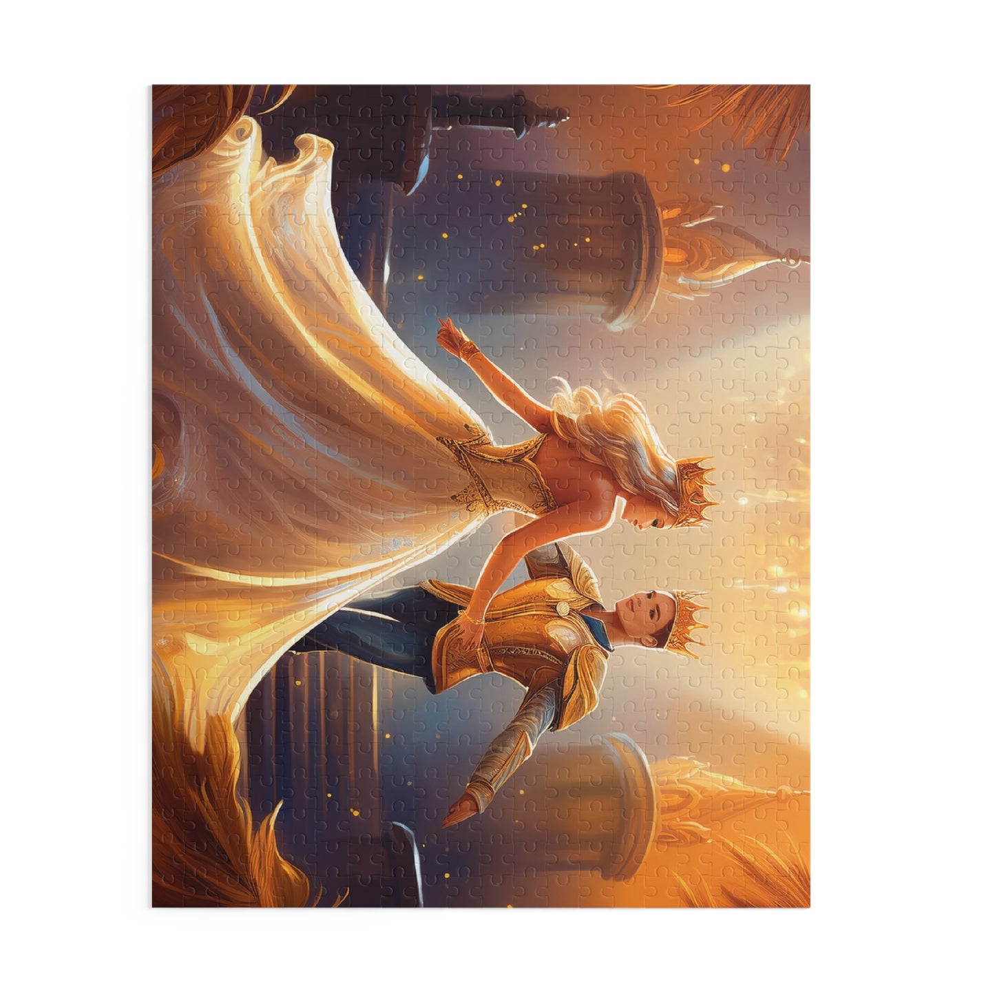 Prince and Princess Puzzle 500-Chipboard Pieces in Box | Kids Puzzles Size: 16" x 20",  Ages 9+ and Family pn34