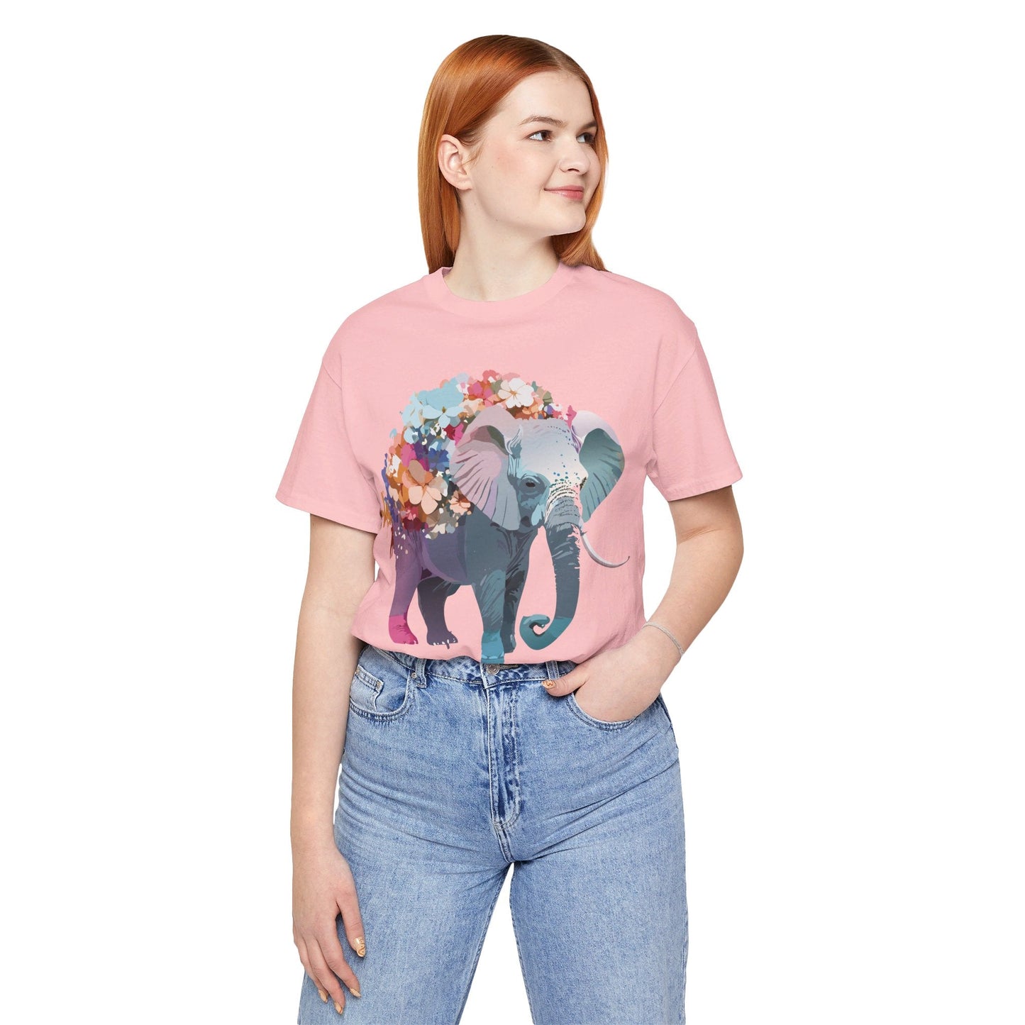 Adelpha Elephant Graphic Tee Unisex Short Sleeve Vintage Inspired Art Design Collection