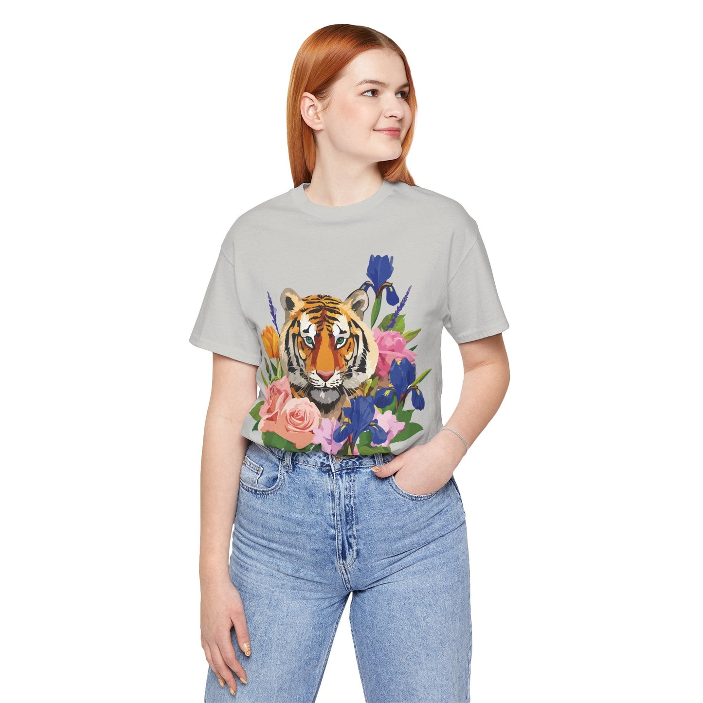 Tiger Graphic Unisex 100 Cotton Vintage Art with Animal Tee 8