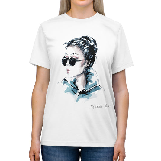 Tri-blend Tee Shirt with Art Design