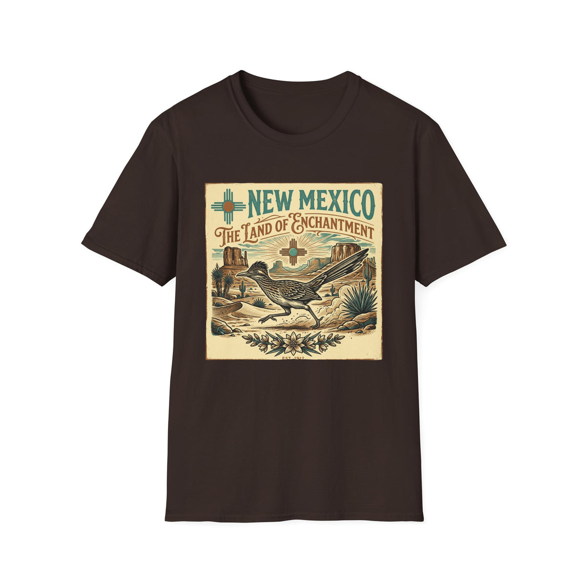 New Mexico Vintage Travel T-Shirt — New Mexico The Land of Enchantment Travel Tourist Graphic Design Unisex 100 Cotton Gildan T-Shirt