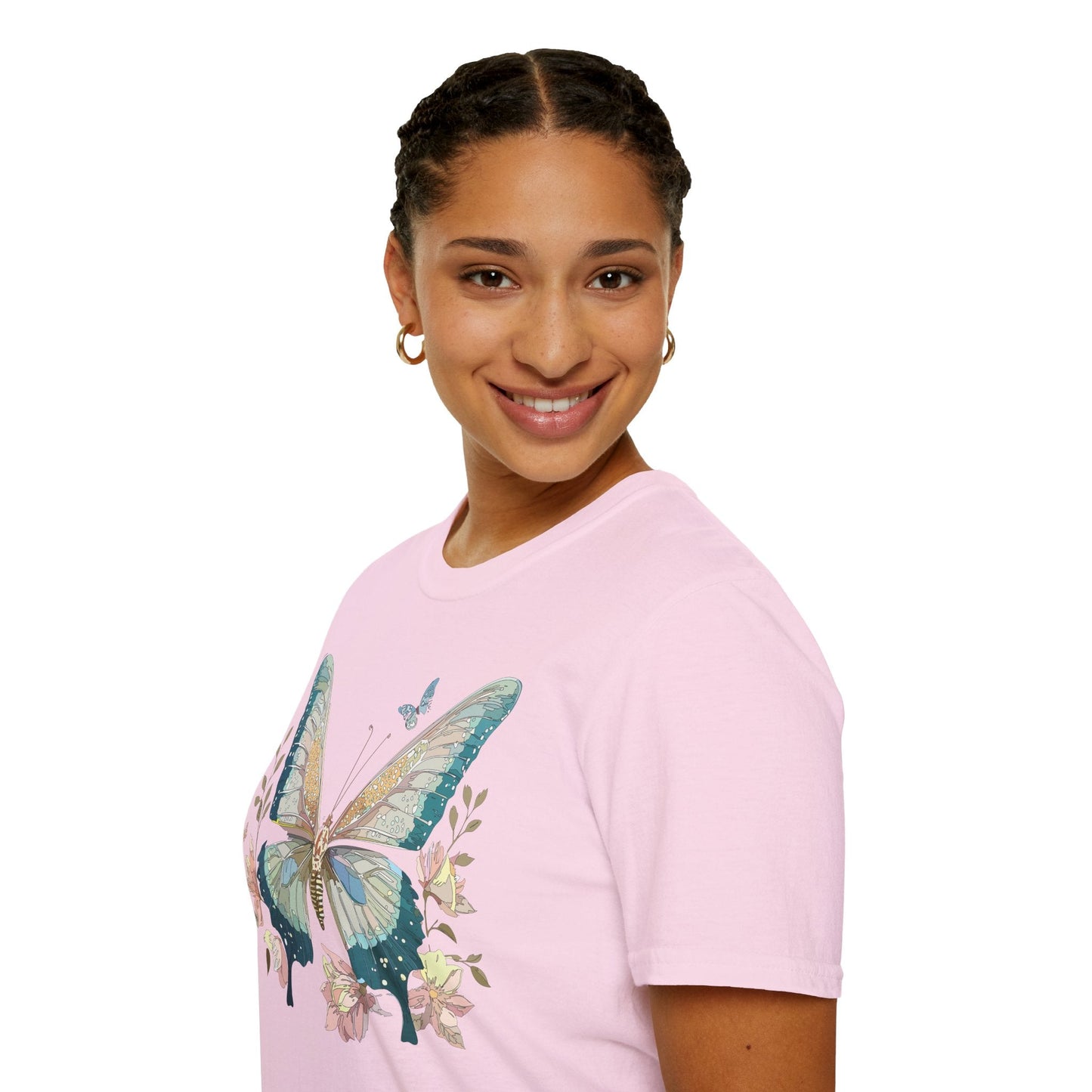 Butterfly T Shirt Unisex Softstyle Short Sleeve Gildan 64000 Monarch Inspired Shirt
