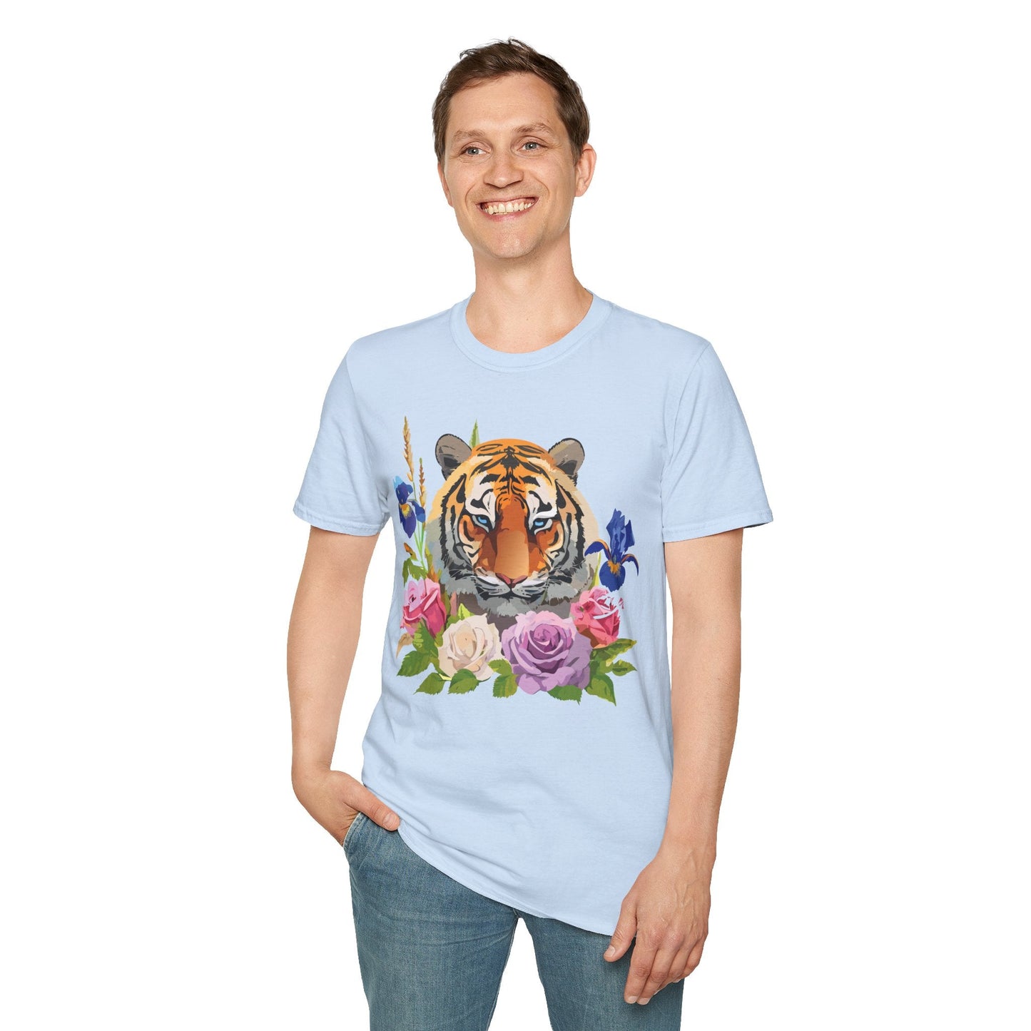 Unisex Tiger Shirt Softstyle Graphic Tee 100 Percent Cotton Apparel