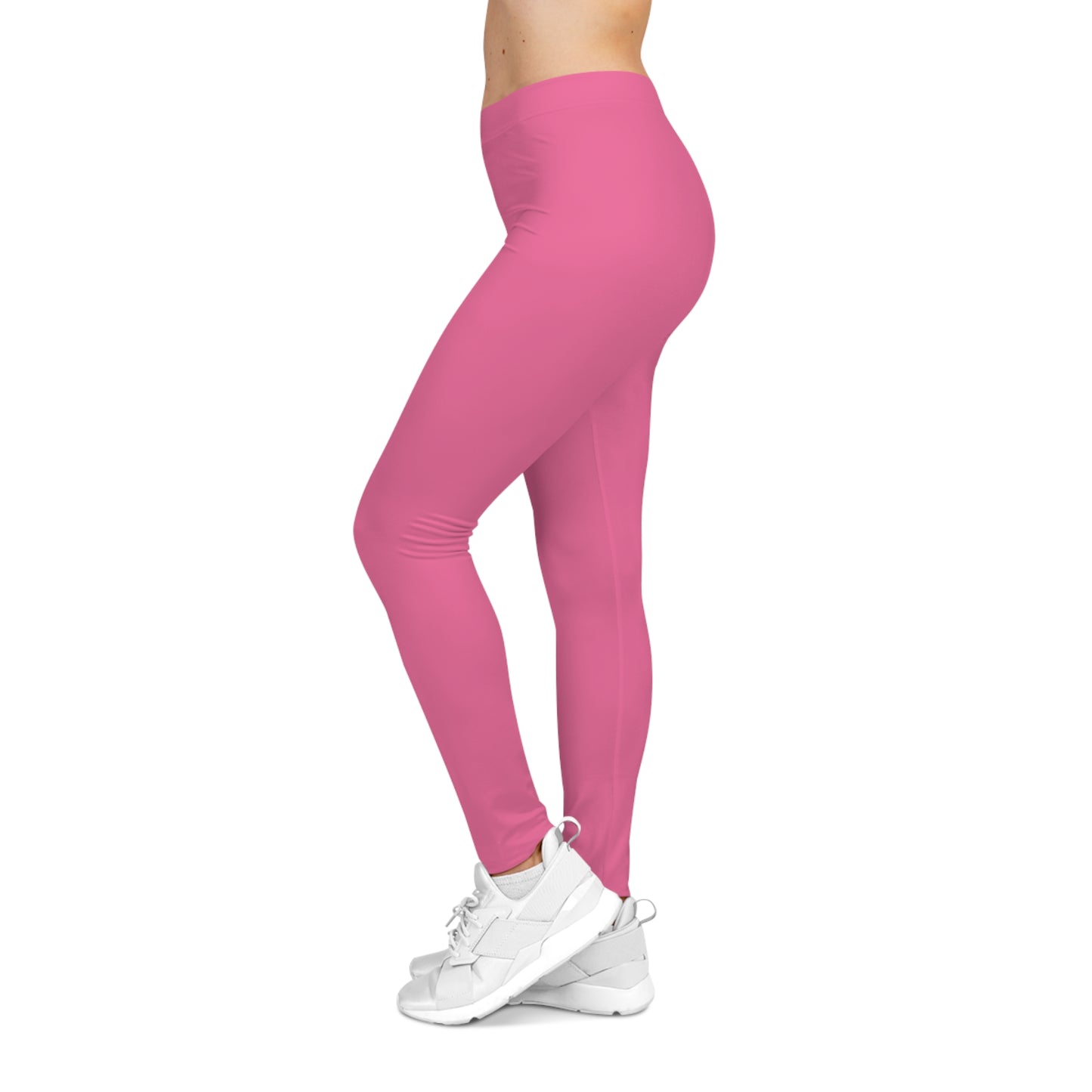 Rose Kiss Color Women's Poly-Span Casual Leggings XS-2XL