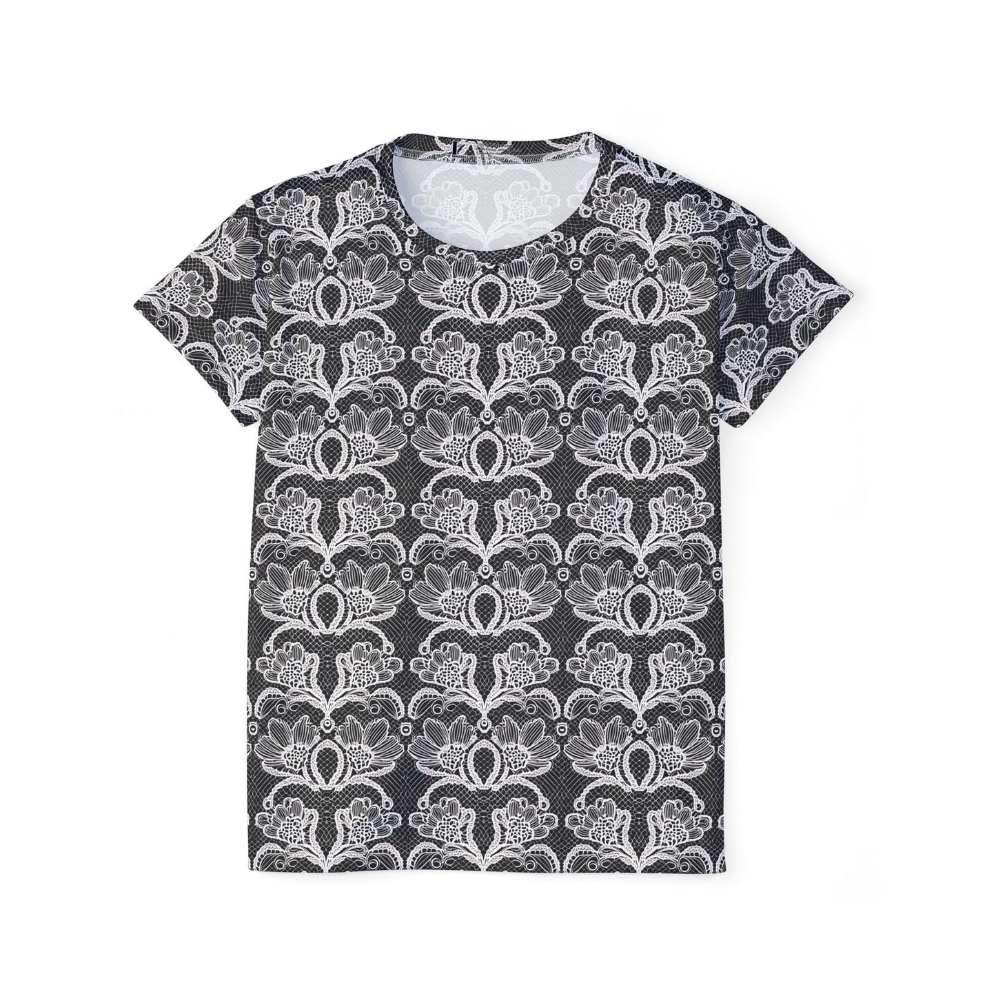 Women Poly T-Shirt with Lace Print 32