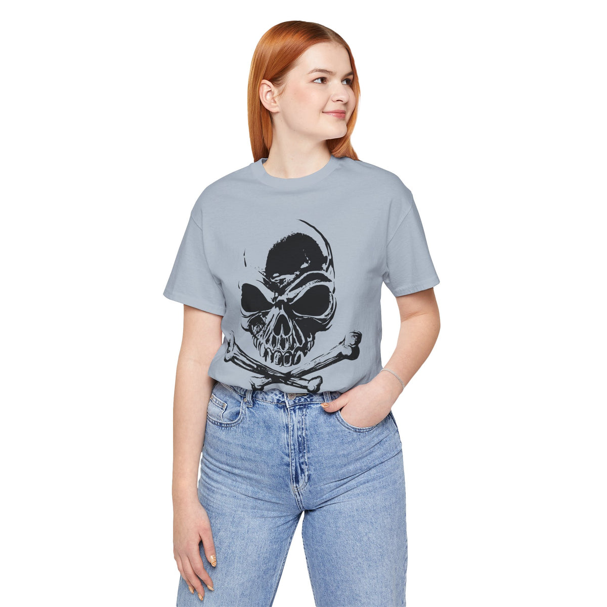 Black Skull Graphic Design Tee, Skull Shirt, Vintage Tees, Art Design T-Shirt, Vintage Graphic Tee, Art Shirts with Skulls