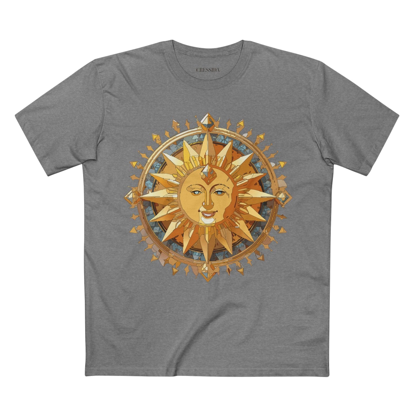 Gold Sun Graphic Unisex 100 Cotton T-Shirt with Golden Art Design 16