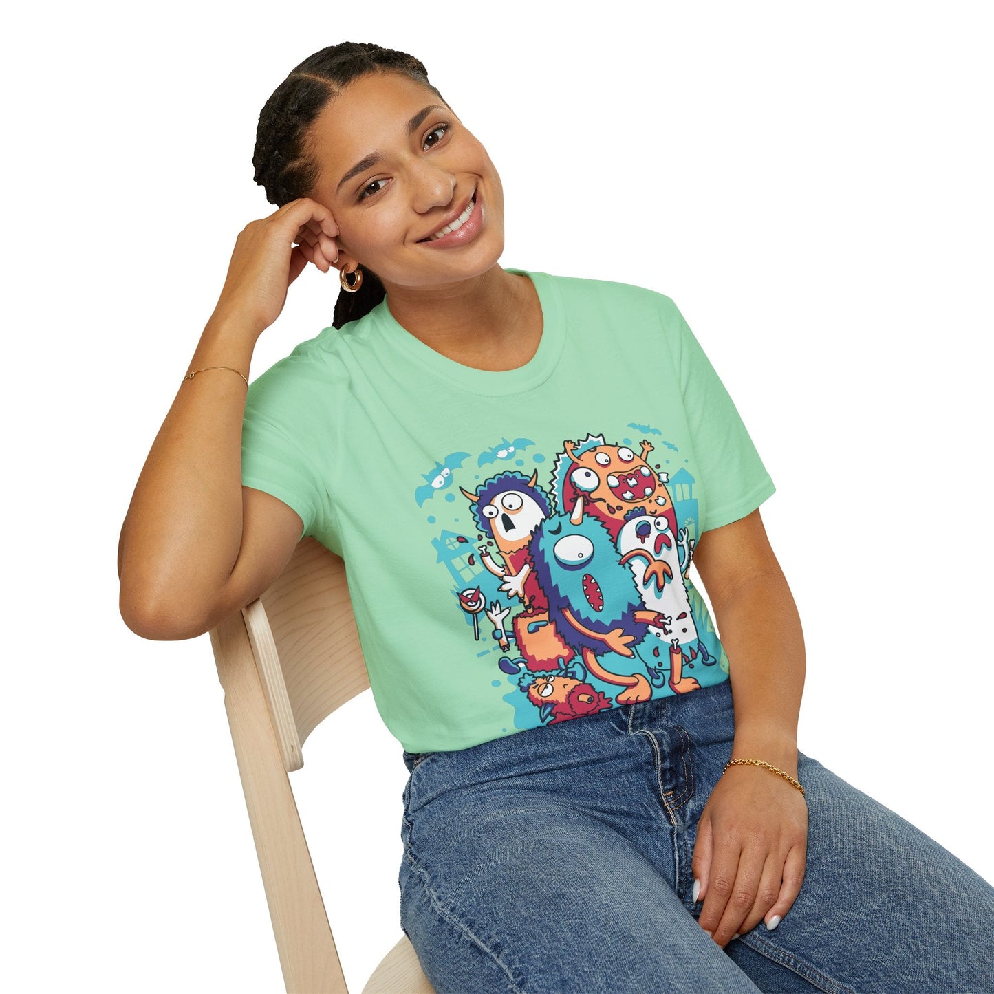 Cartoon T Shirt Animation Tee Funny Graphic Unisex Softstyle 100 Percent Ring Spun Cotton Tee