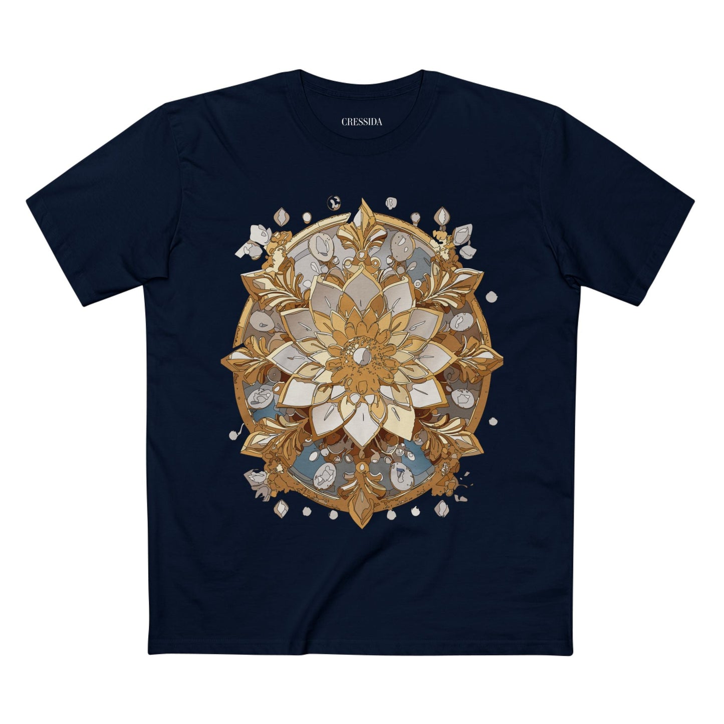 Floral Graphic T-Shirt Unisex 100 Cotton Art Design with Antique Flowers Tee 21
